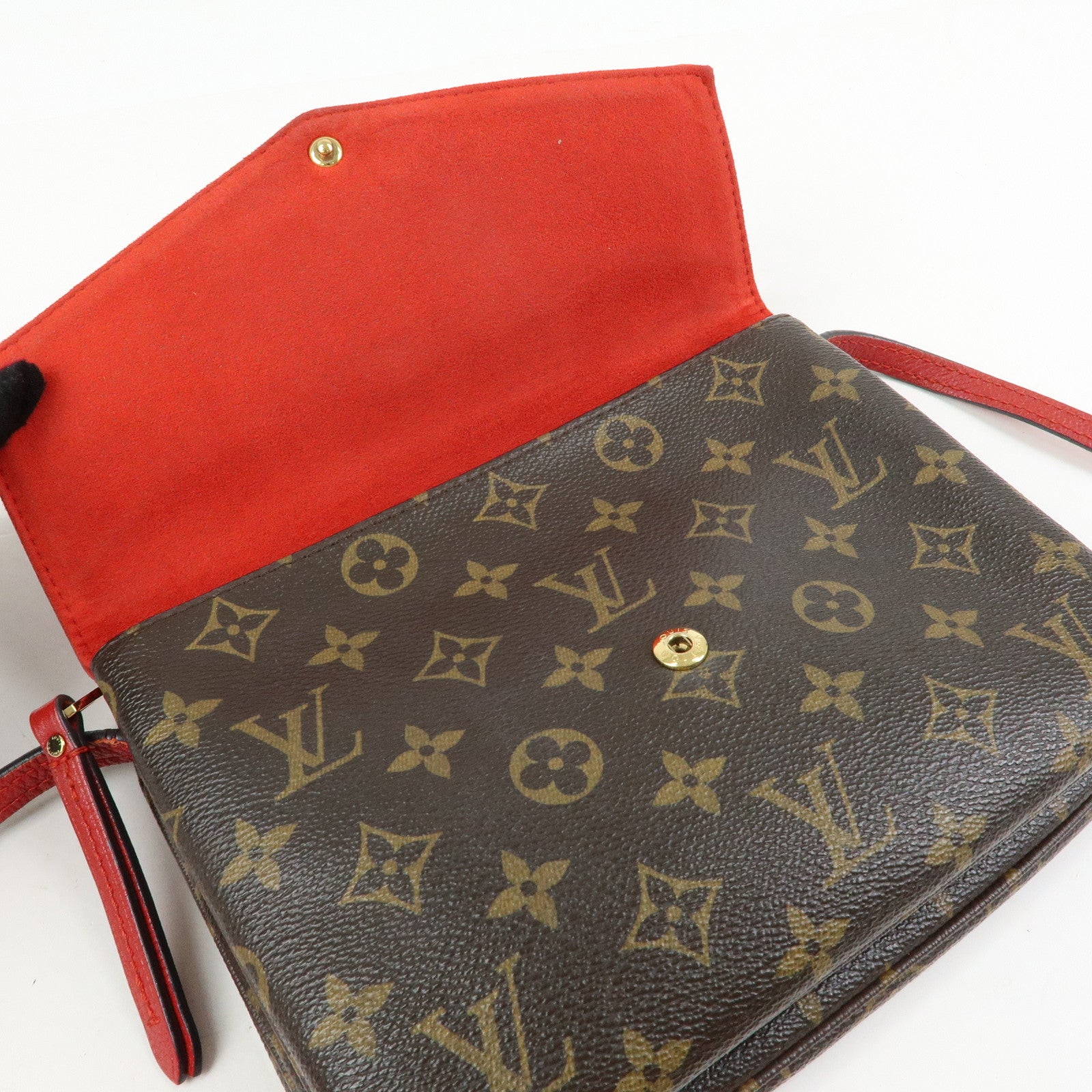 Louis Vuitton Monogram Twice Shoulder Crossbody Bag Cerise M50184