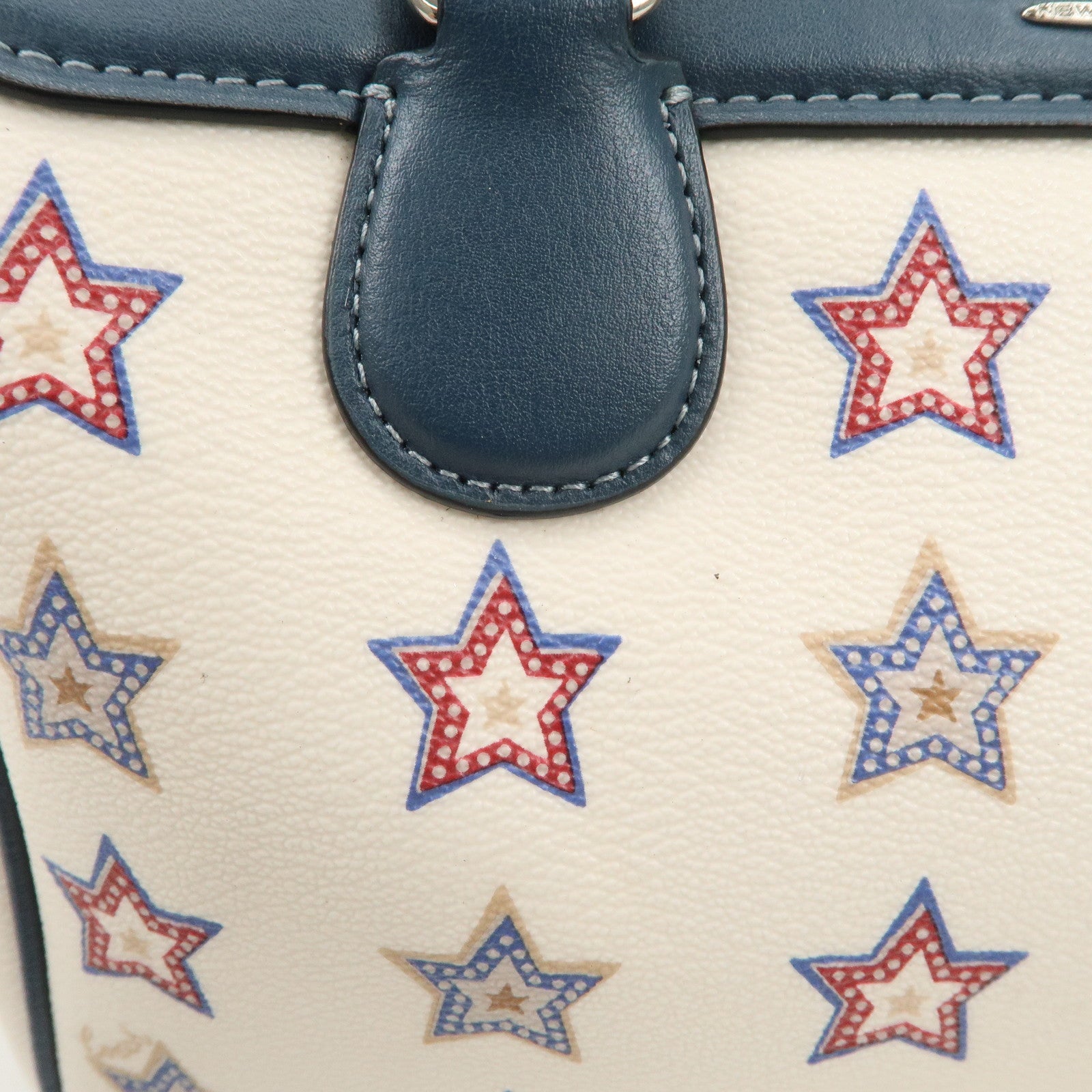 COACH PVC Leather 2Way Shoulder Bag Hand Bag Star White