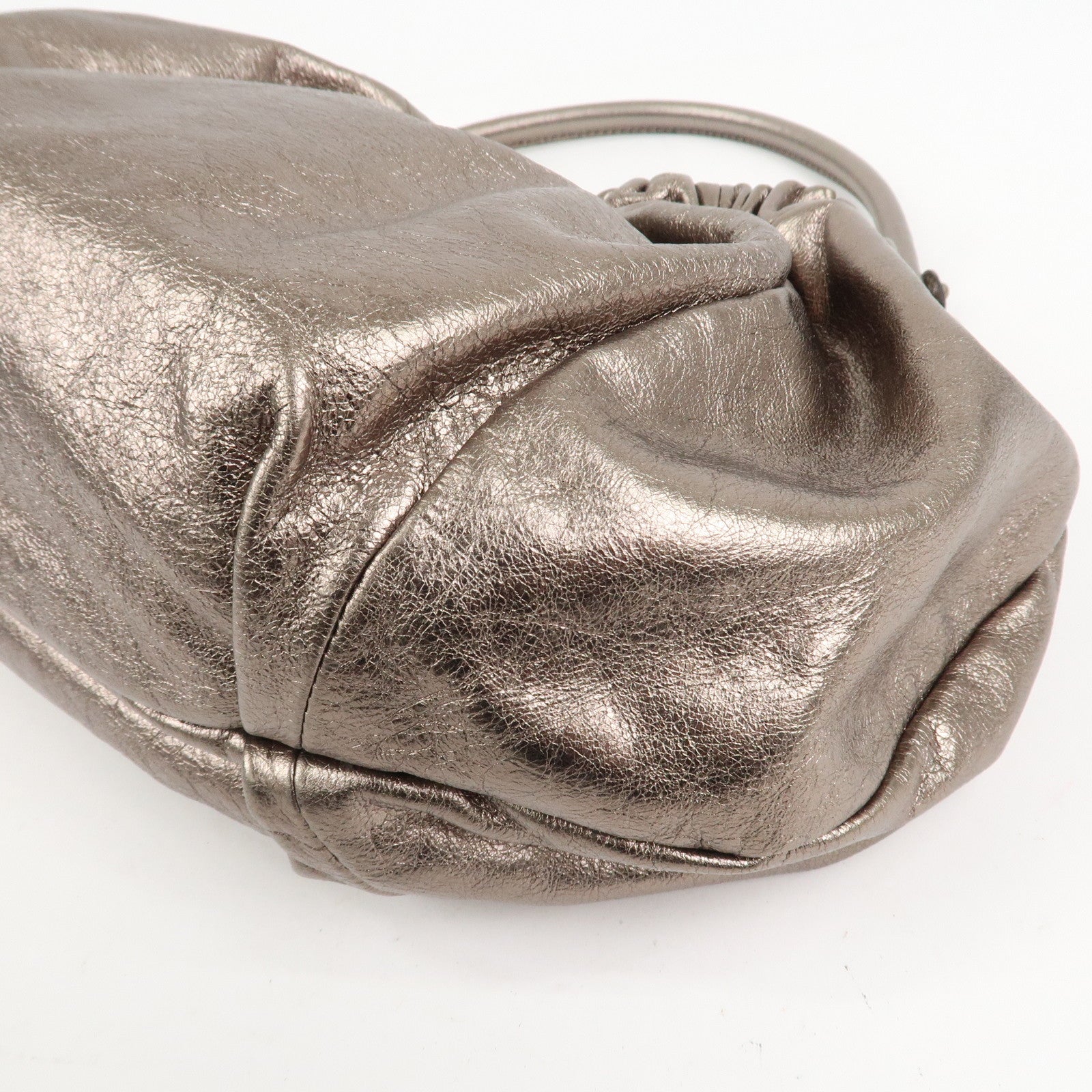 Ferragamo Vara Ribbon Leather Shoulder Bag Hand Bag Bronze