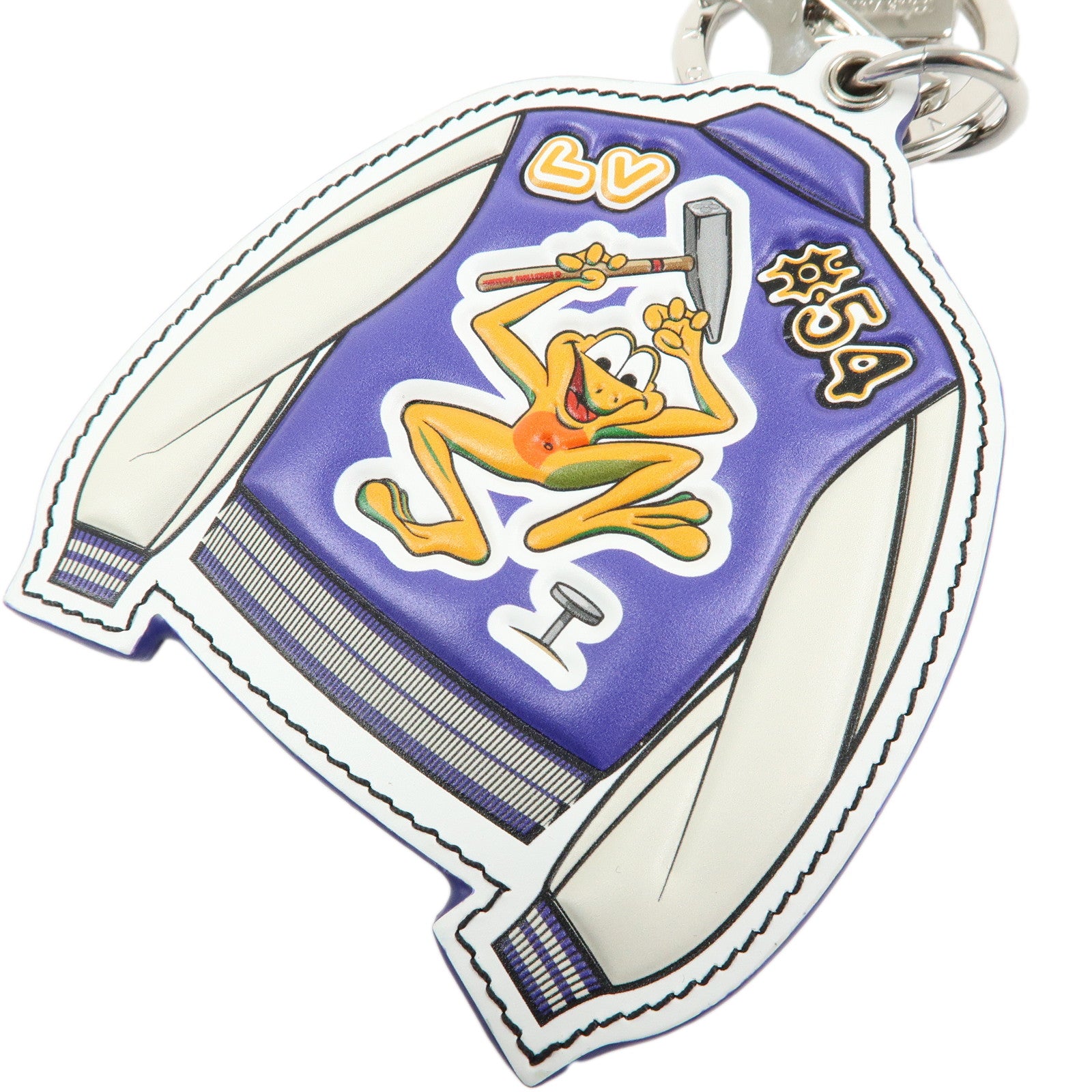 Louis Vuitton Porte Cles LV Varsity Jacket Bag Charm Purple MP3385