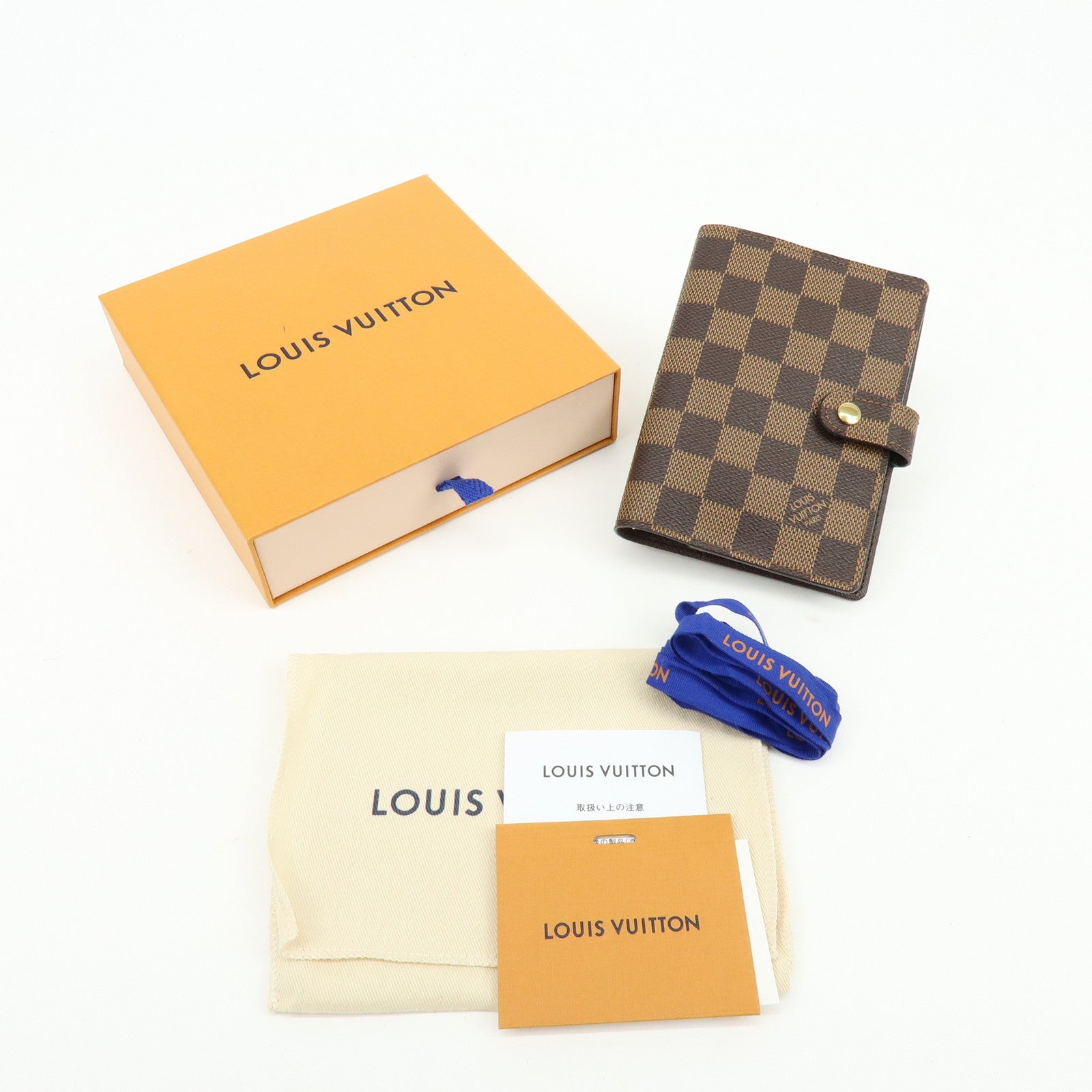 Louis Vuitton Damier Ebene Agenda PM Planner Cover Brown R20700