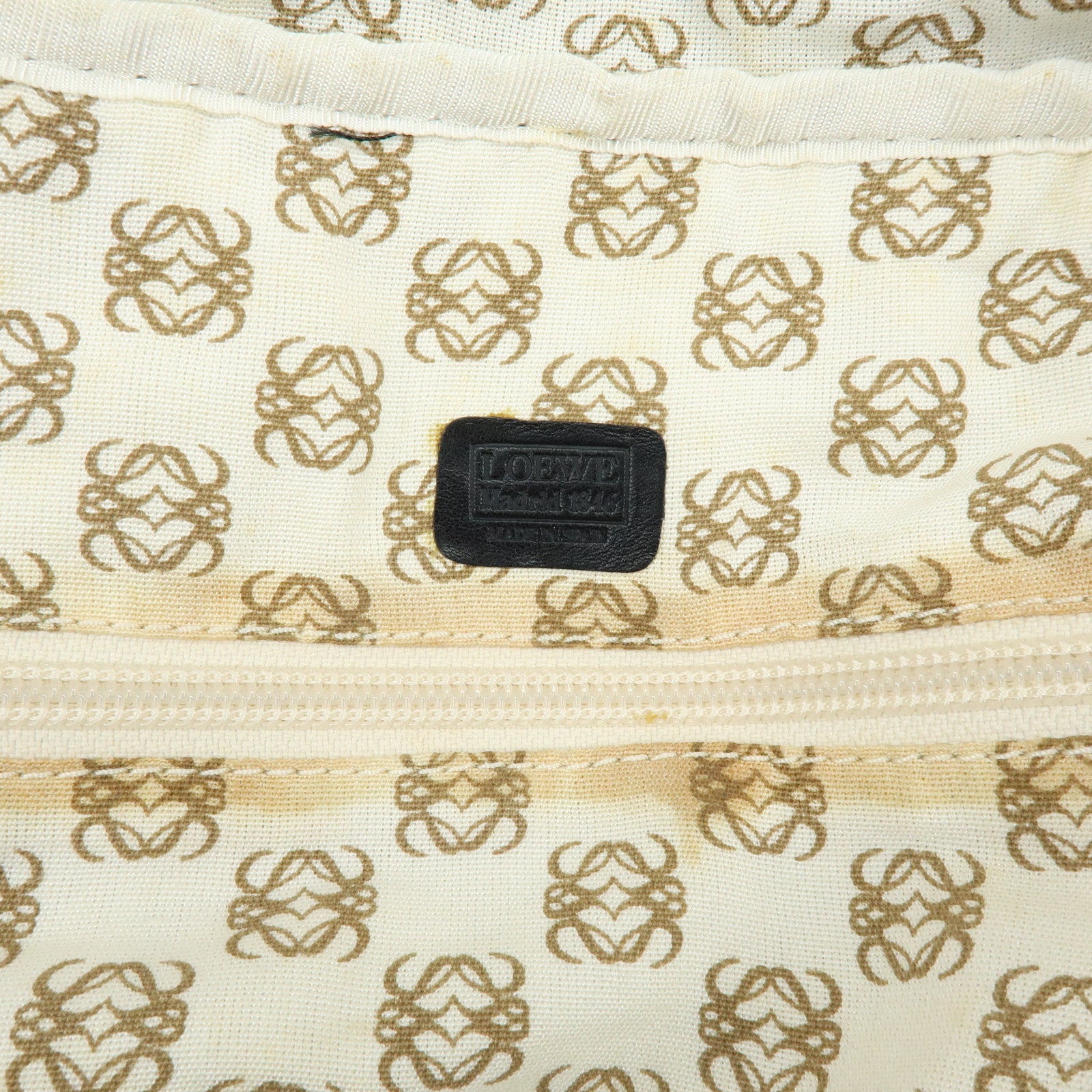 LOEWE Anagram Calf Leather 2Way Bag Boston Bag Black