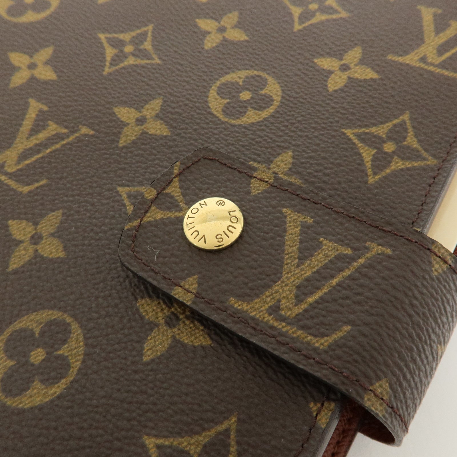 Louis Vuitton Monogram Agenda GM Planner Cover Brown R20106