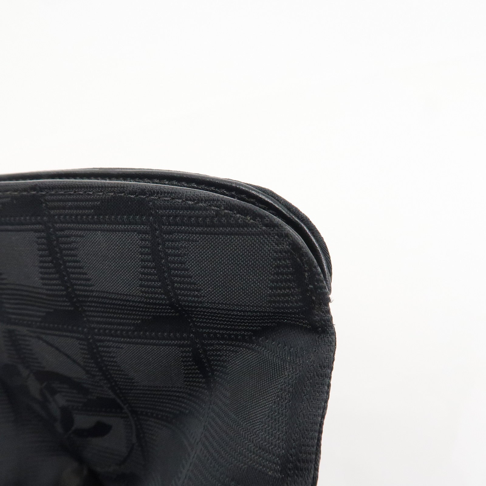 CHANEL Sports Line Nylon Leather Small Pouch Cosmetic Pouch Black