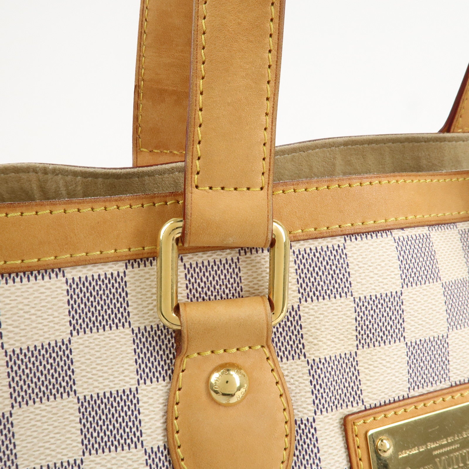 Louis Vuitton Damier Azur Hampstead PM Hand Bag Ivory N51207