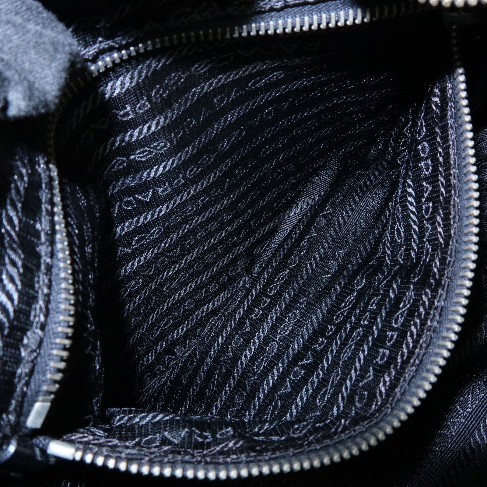 PRADA Triangle Logo Nylon Saffiano Leather Shoulder Bag BR3332