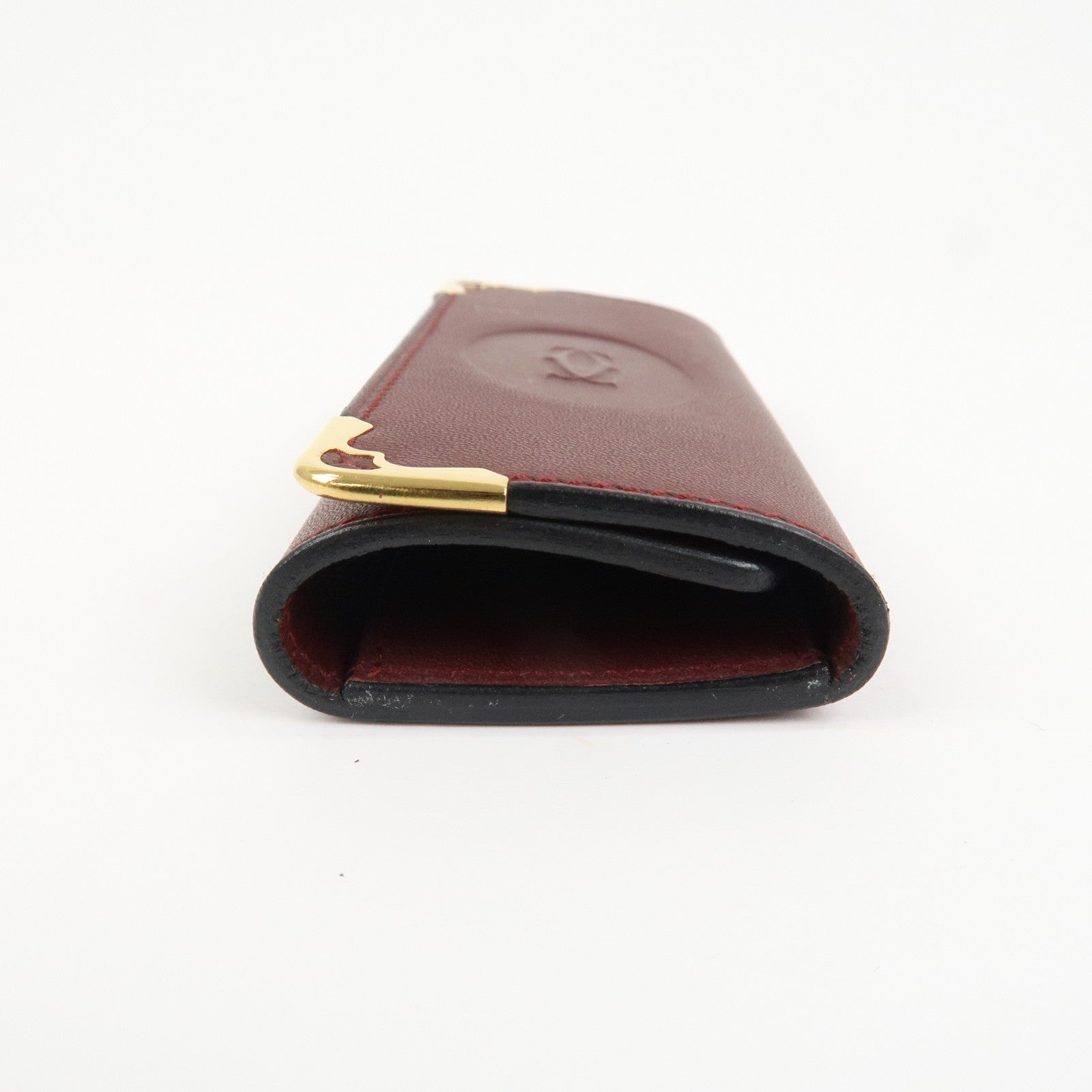 Cartier Must de Cartier Must Line Leather 4 Rings Key Case Bordeaux