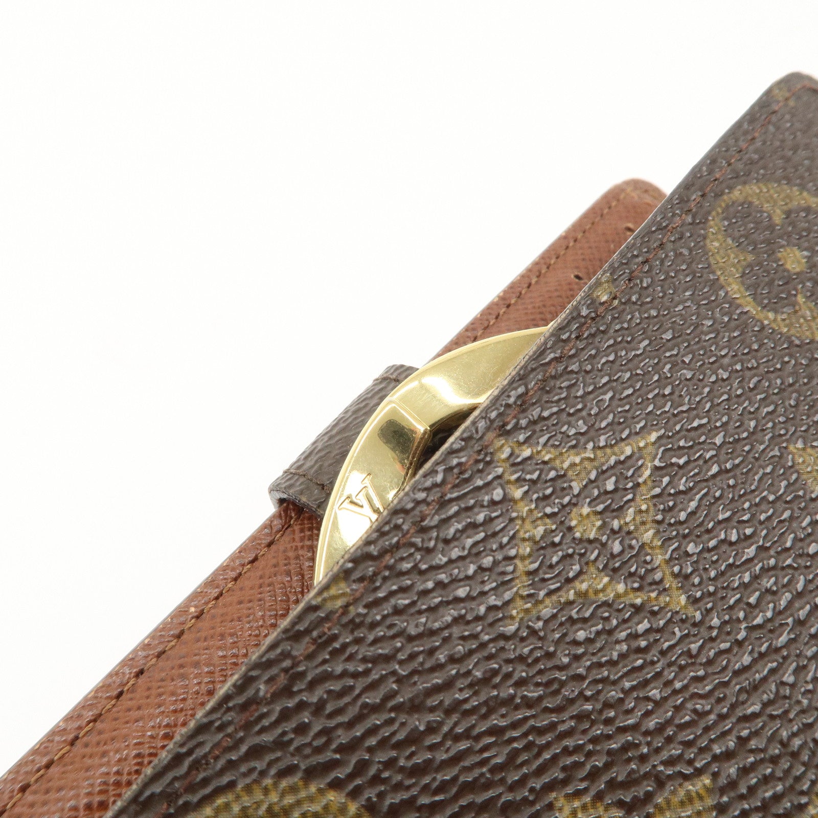 Louis Vuitton Monogram Porte Monnaie Viennois Wallet Brown M61663 Used