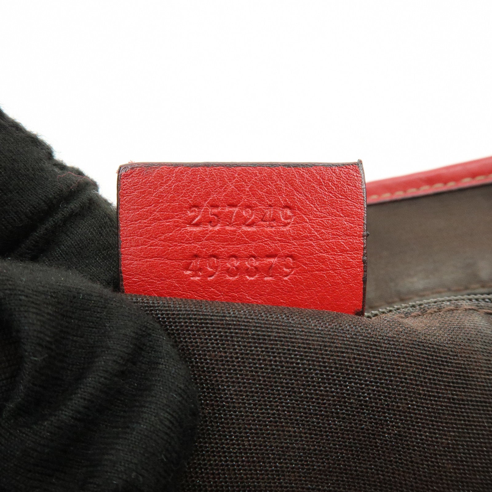 GUCCI GG Canvas Leather Tote Bag Hand Bag Red 257249