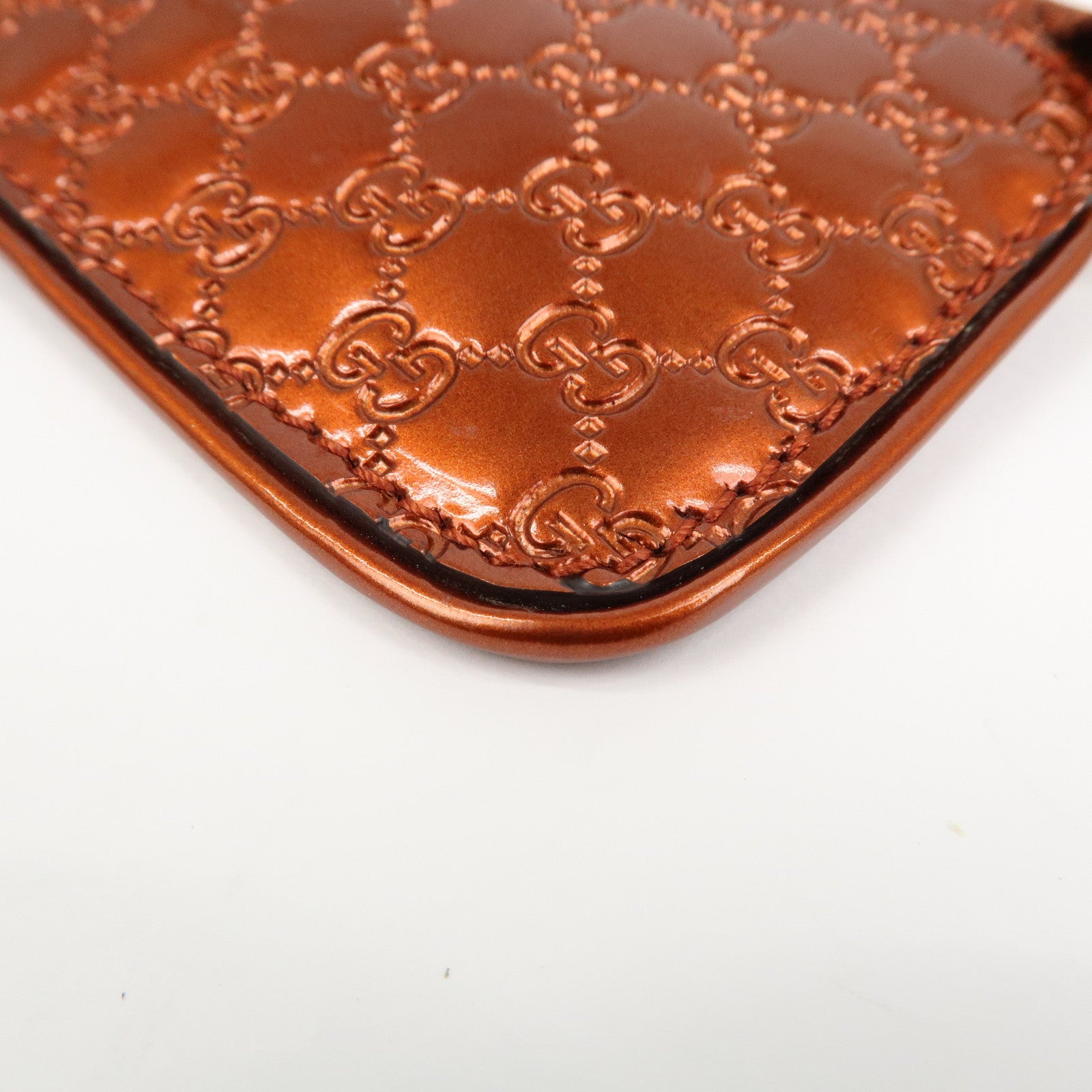 GUCCI Guccissima Leather Coin Case Key Hook Brown 233183