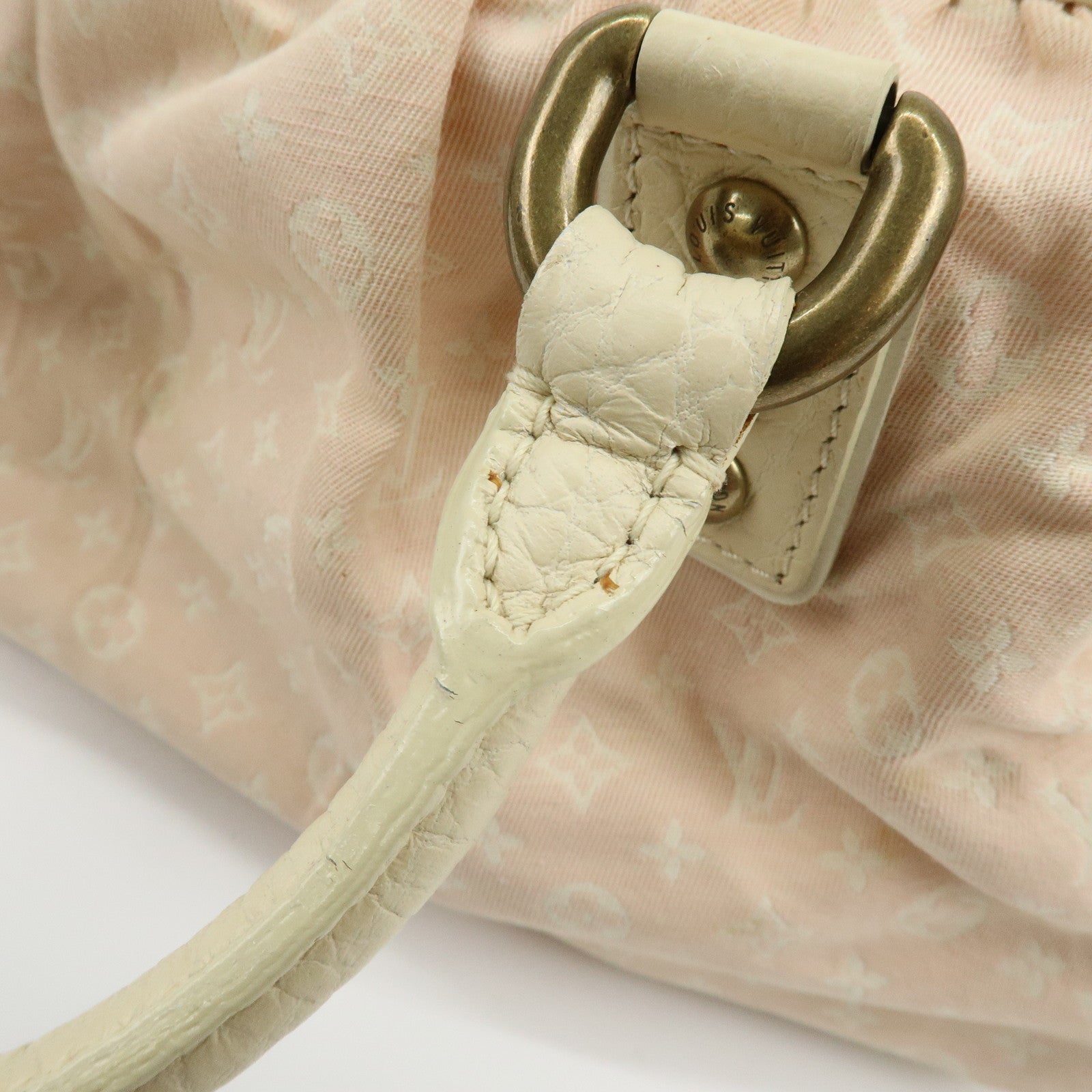 Louis Vuitton Monogram Mini Lin Trapes PM Hand Bag Rose M40062