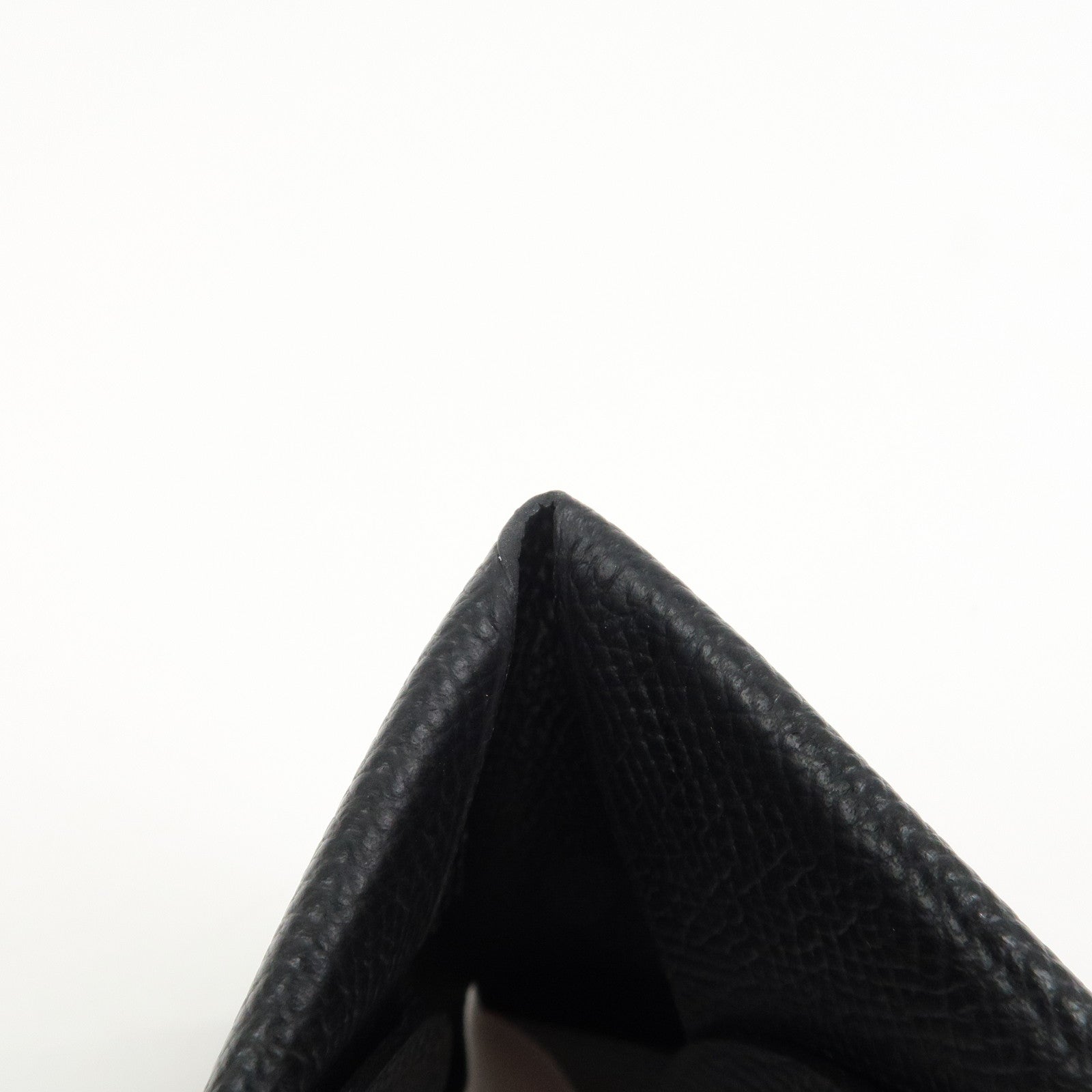 HERMES BASTIA Leather Coin Case Coin Purse Black