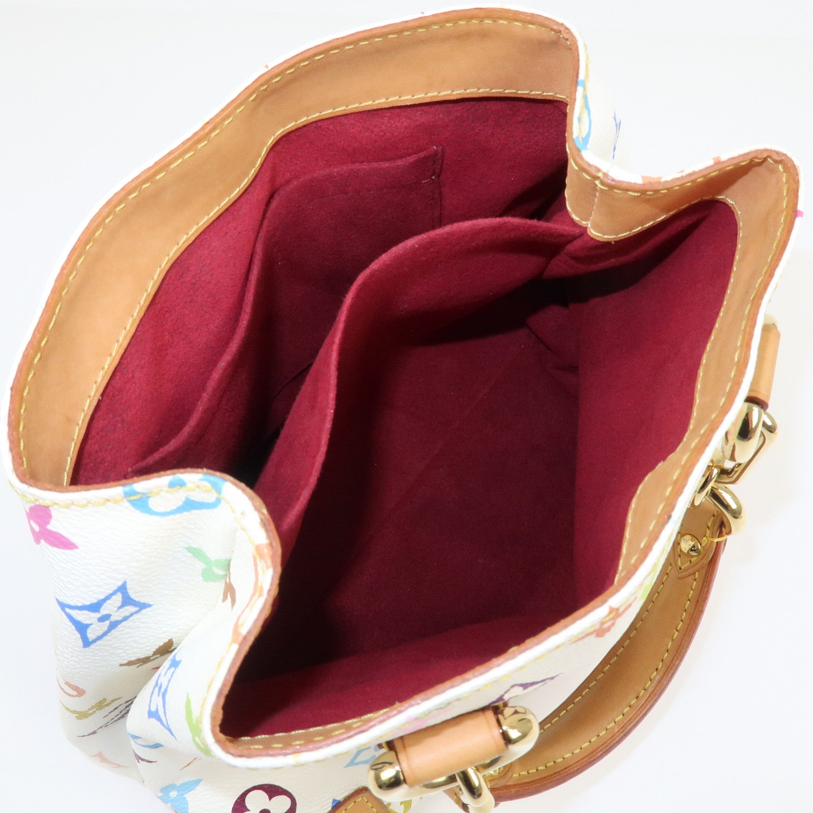 Louis Vuitton Monogram Multicolor Audra Hand Bag Blanc M40047