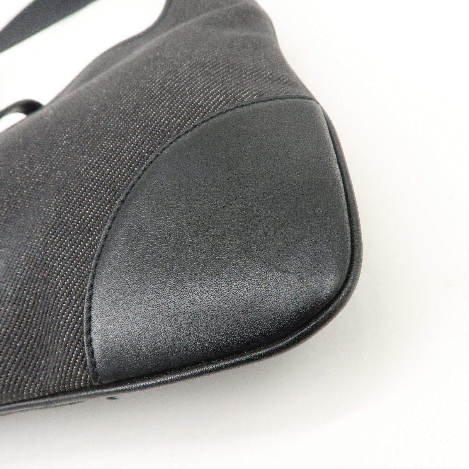 GUCCI Kandensky Denim Leather Shoulder Bag Hand Bag Black 28628