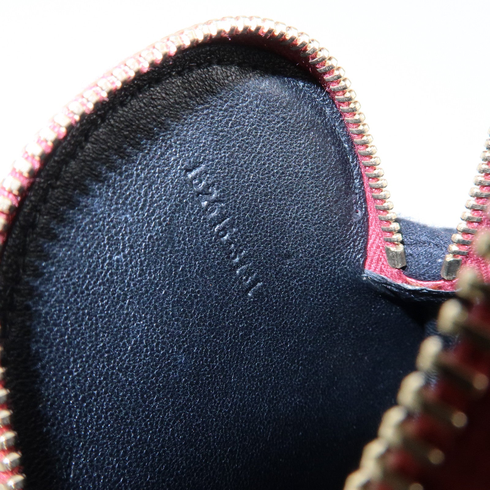 GUCCI Lovely Heart GG Canvas Leather Coin Case Beige Bordeaux152615