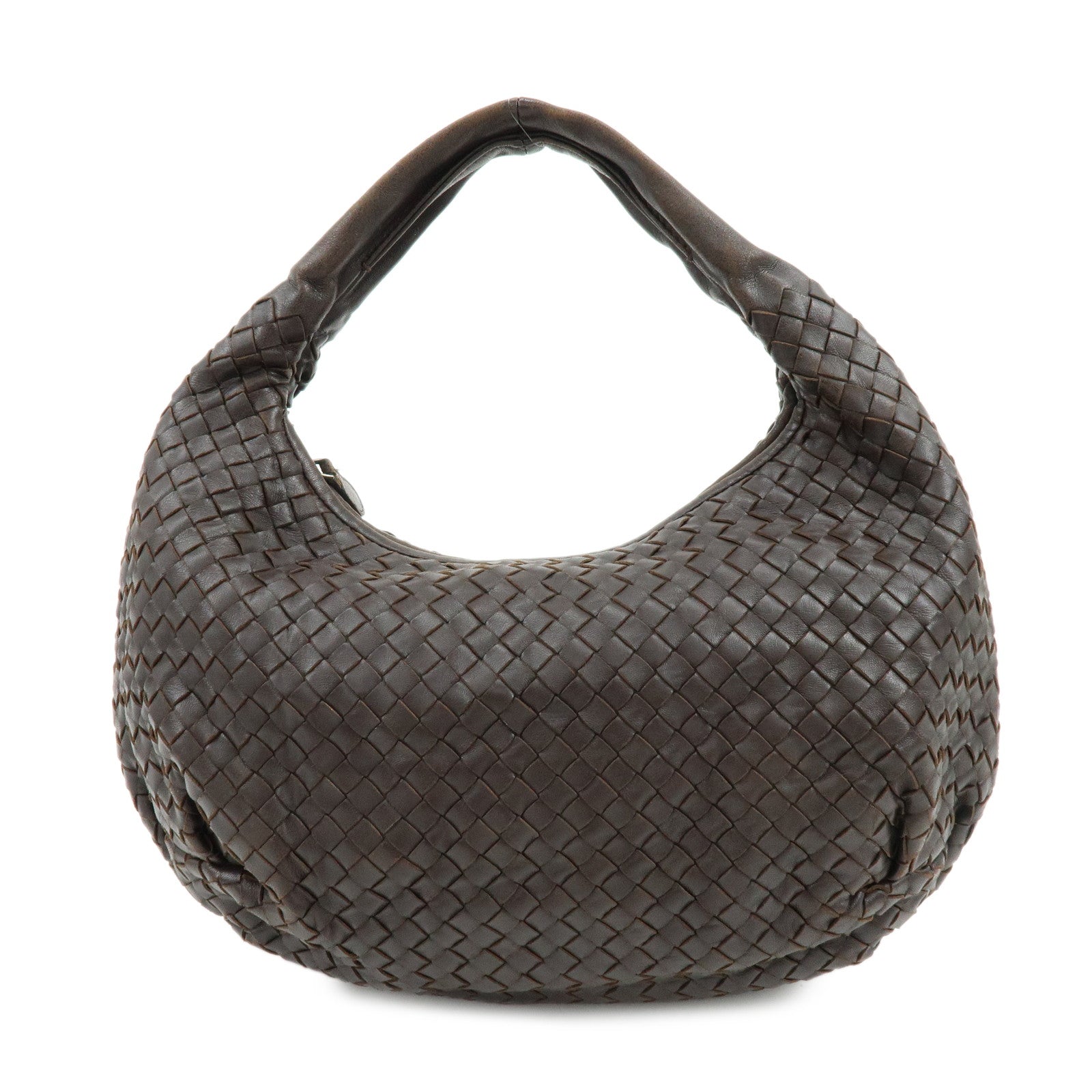 BOTTEGA VENETA Hobo Intrecciato Leather Shoulder Bag Brown 232499