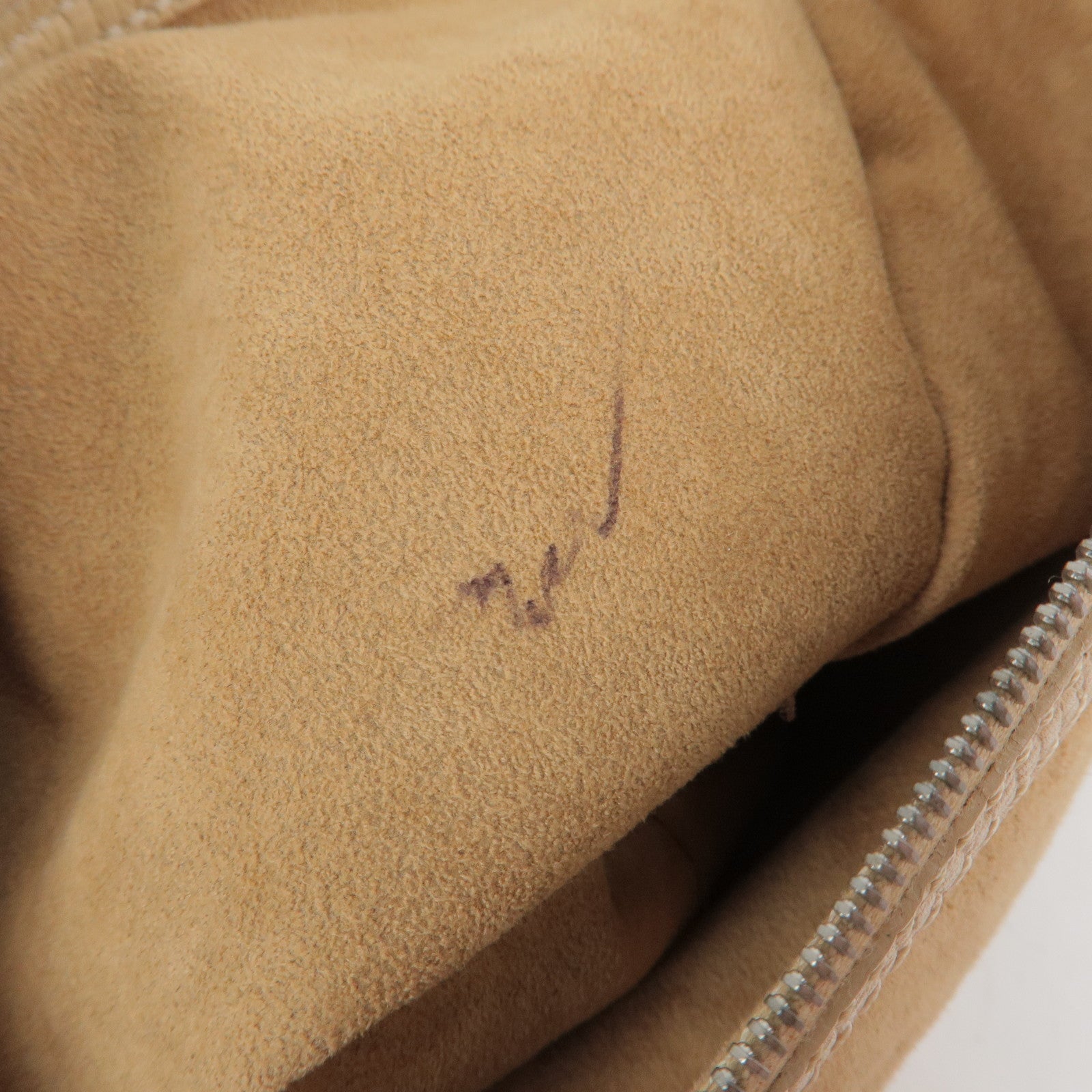 LOEWE Anagram Embossed Leather Tote Bag Hand Bag Beige