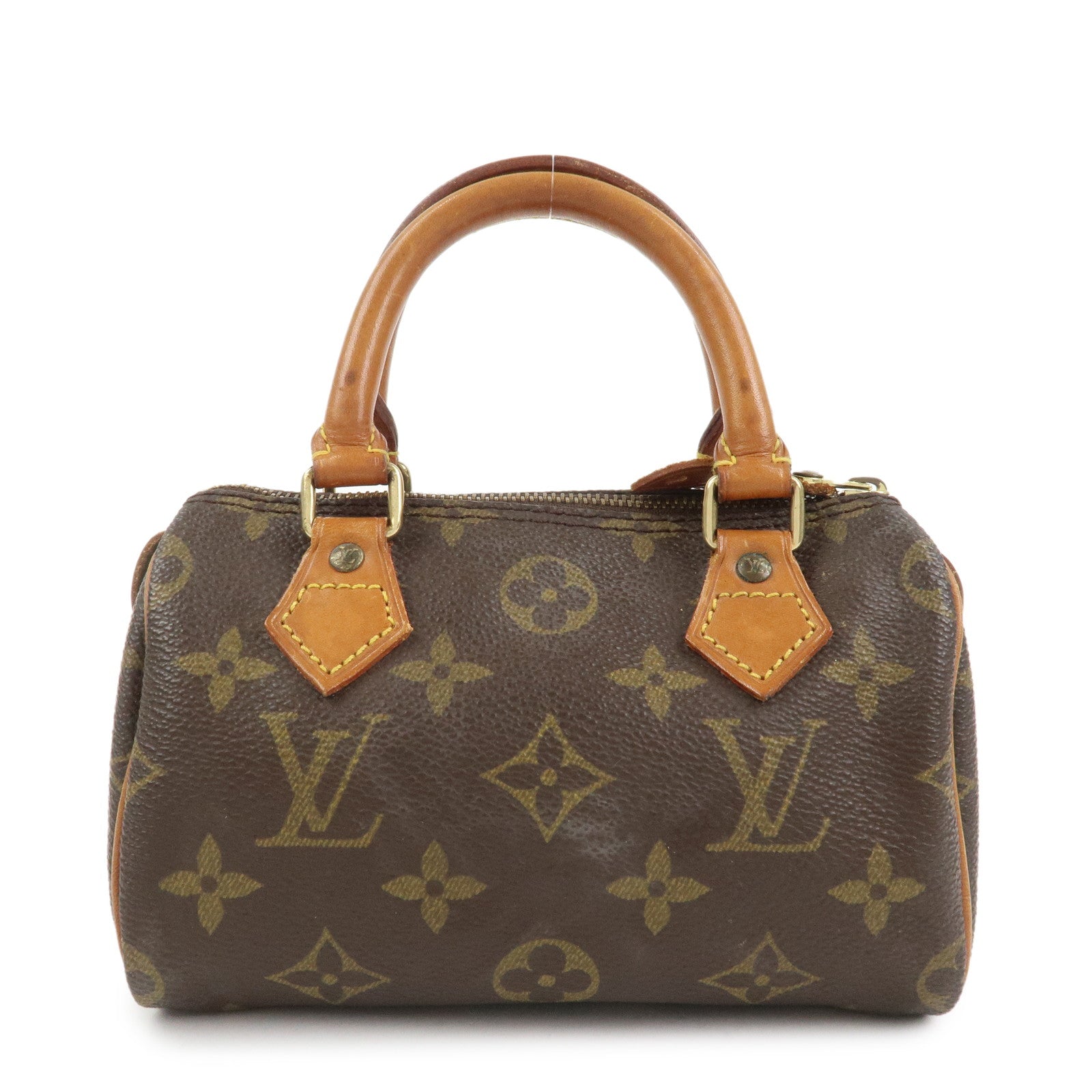 Louis Vuitton Monogram Mini Speedy Hand Bag Brown M41534