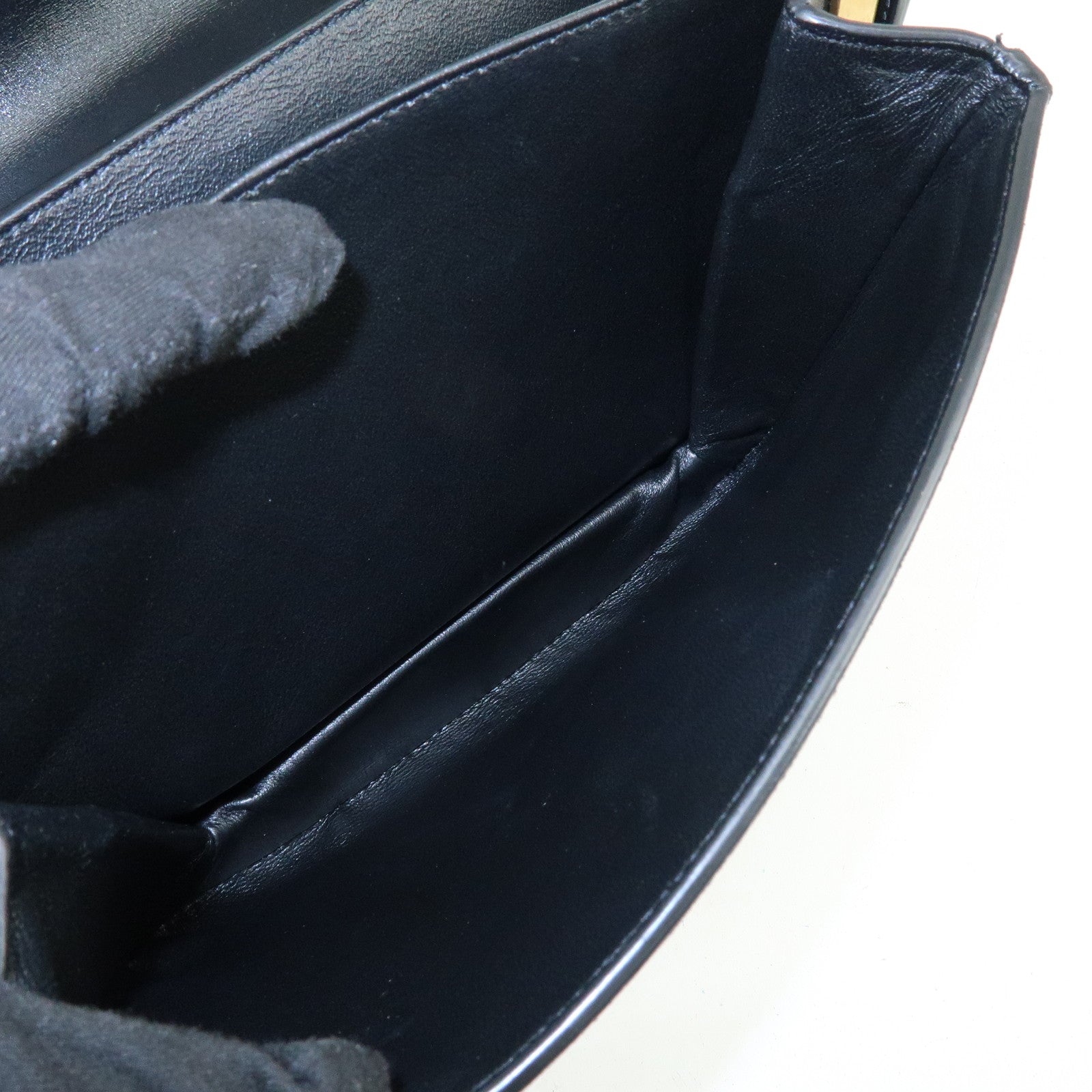 SAINT LAURENT PARIS Le Monogram Suede Leather Shoulder Bag Black