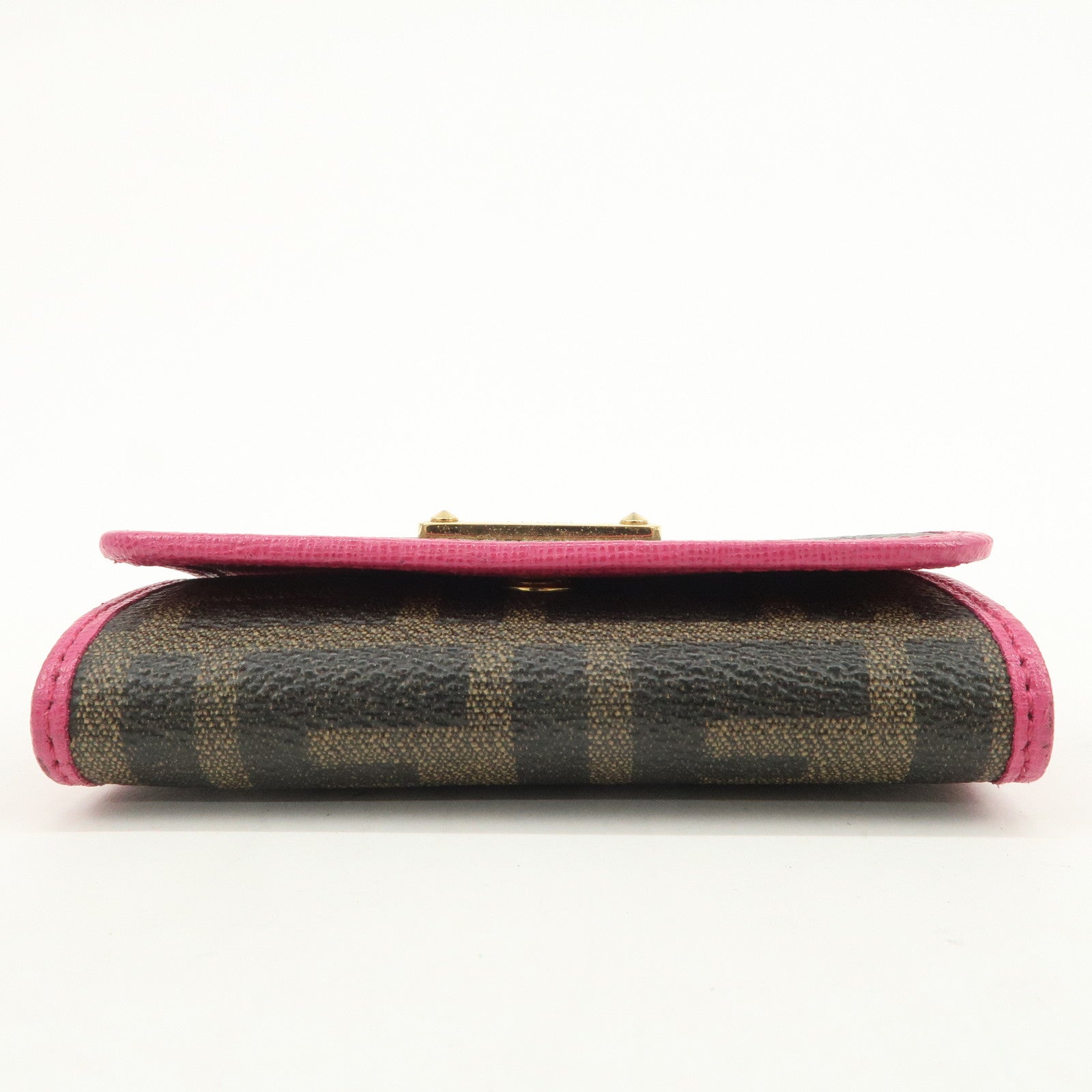 FENDI Zucca PVC Coating Canvas Leather 6 Rings Key Case 8AP079