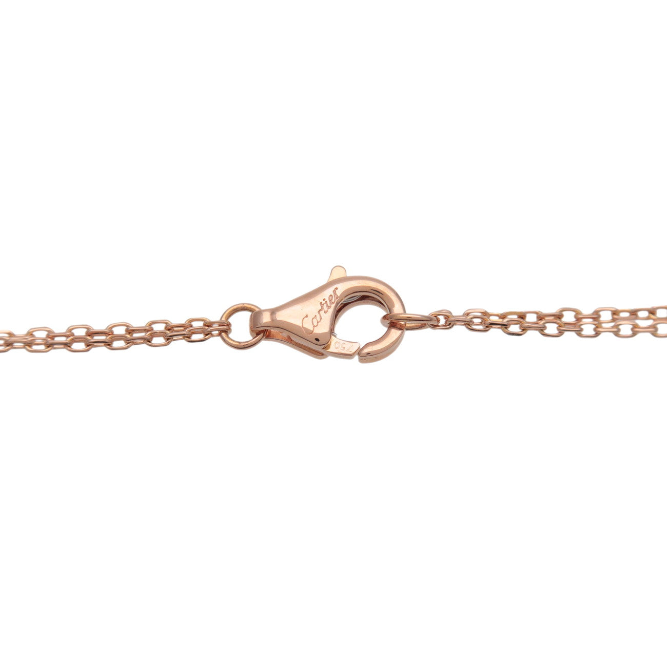 Cartier Love Circle 2P Diamond Necklace K18 750PG Rose Gold