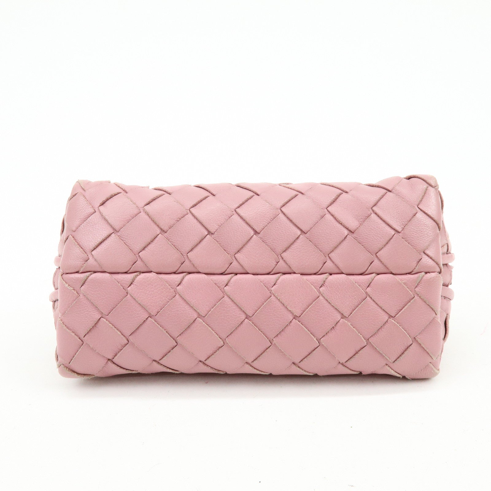 BOTTEGA VENETA Intrecciato Leather Pouch Cosmetic Pouch Pink