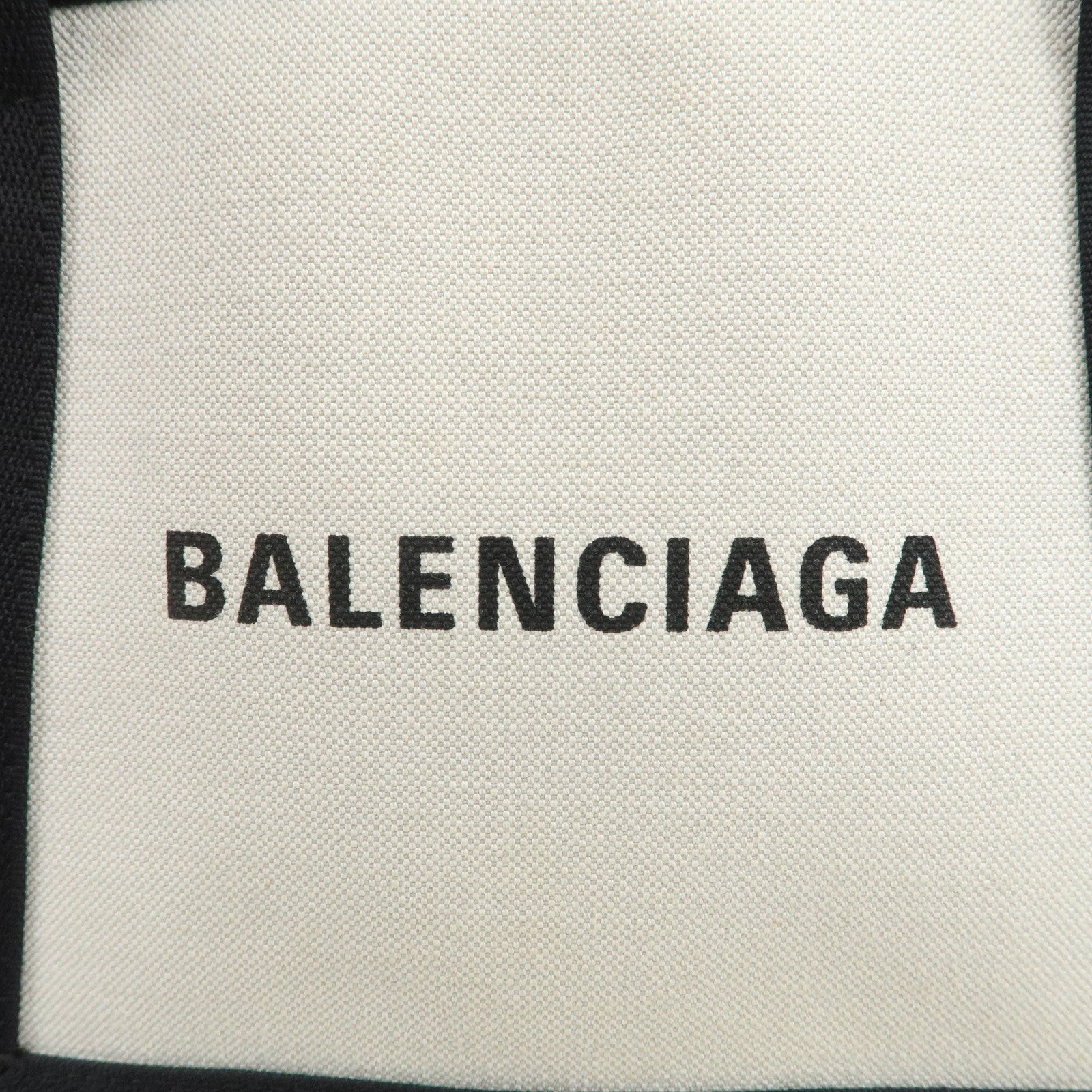 BALENCIAGA Navy Cabas XS Canvas Calf Skin 2Way Hand Bag 390346