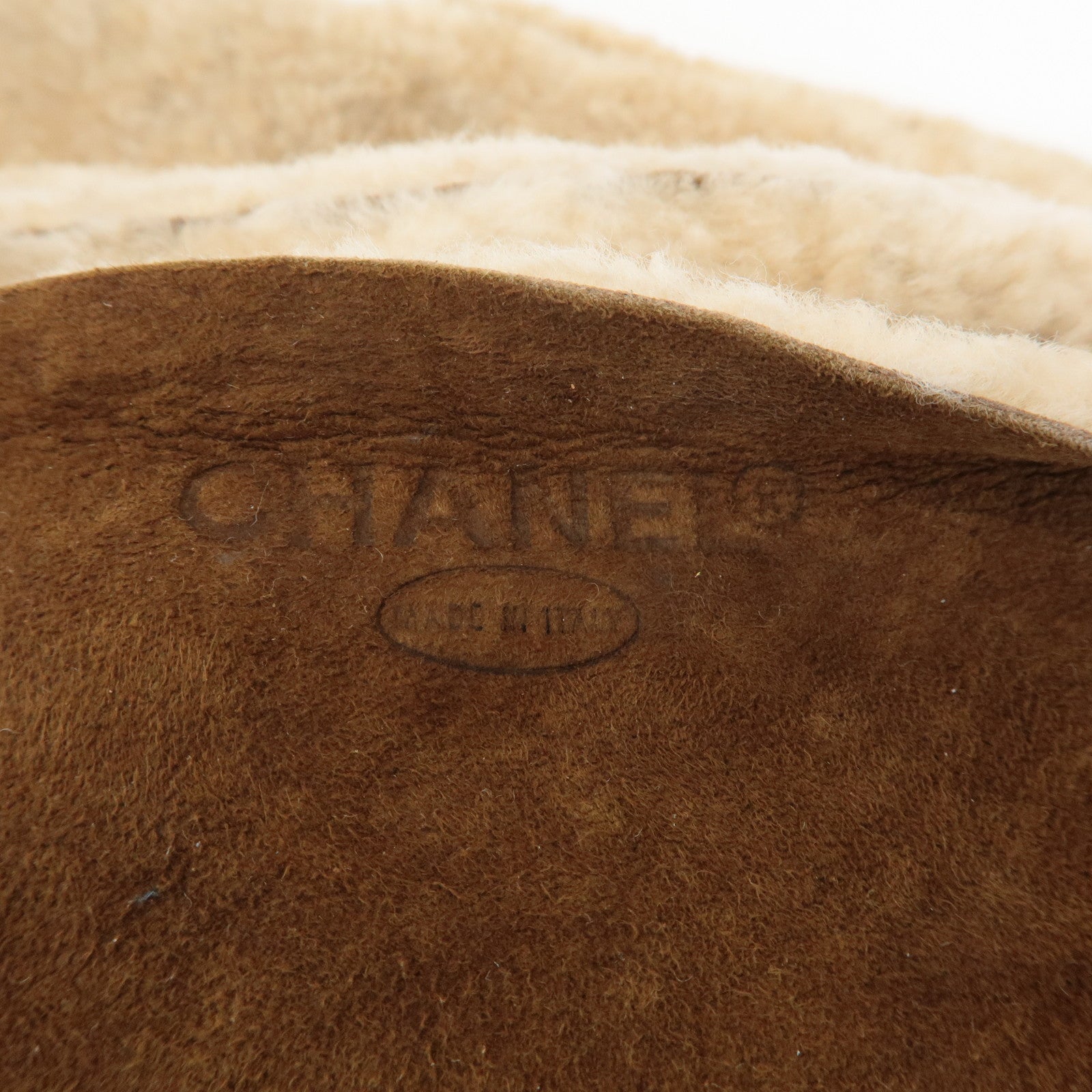 CHANEL Chocolate Bar Suede Mouton Shoulder Bag Hand Bag Brown Used