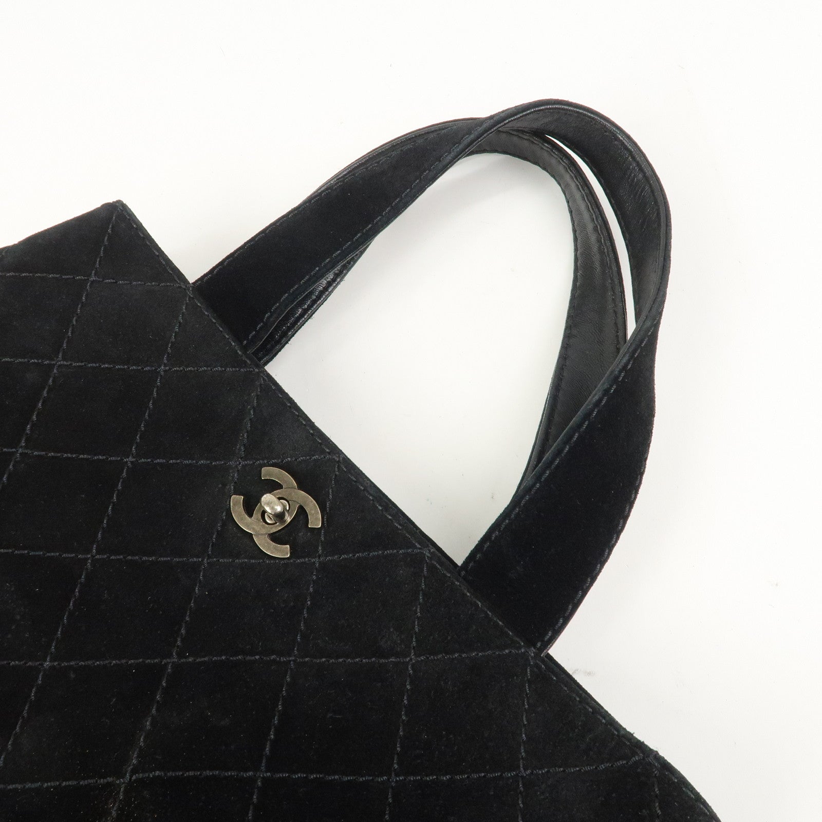 CHANEL Wild Stitch Matelasse Suede 2Way Bag Shoulder Bag Hand Bag