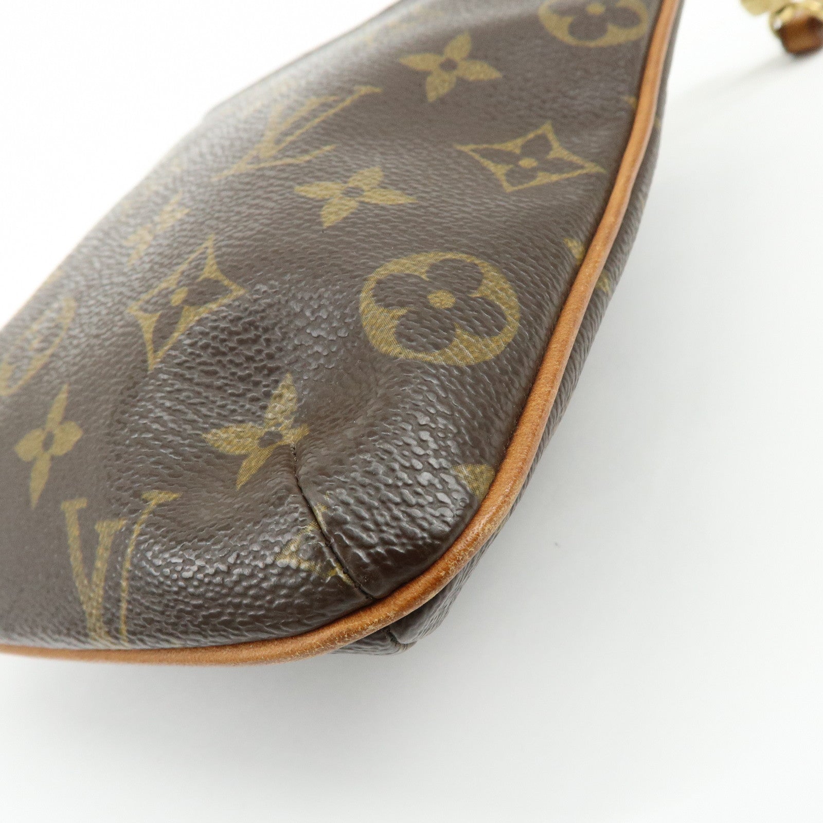 Louis Vuitton Monogram Partition Pouch Wristlet Bag Brown M51901