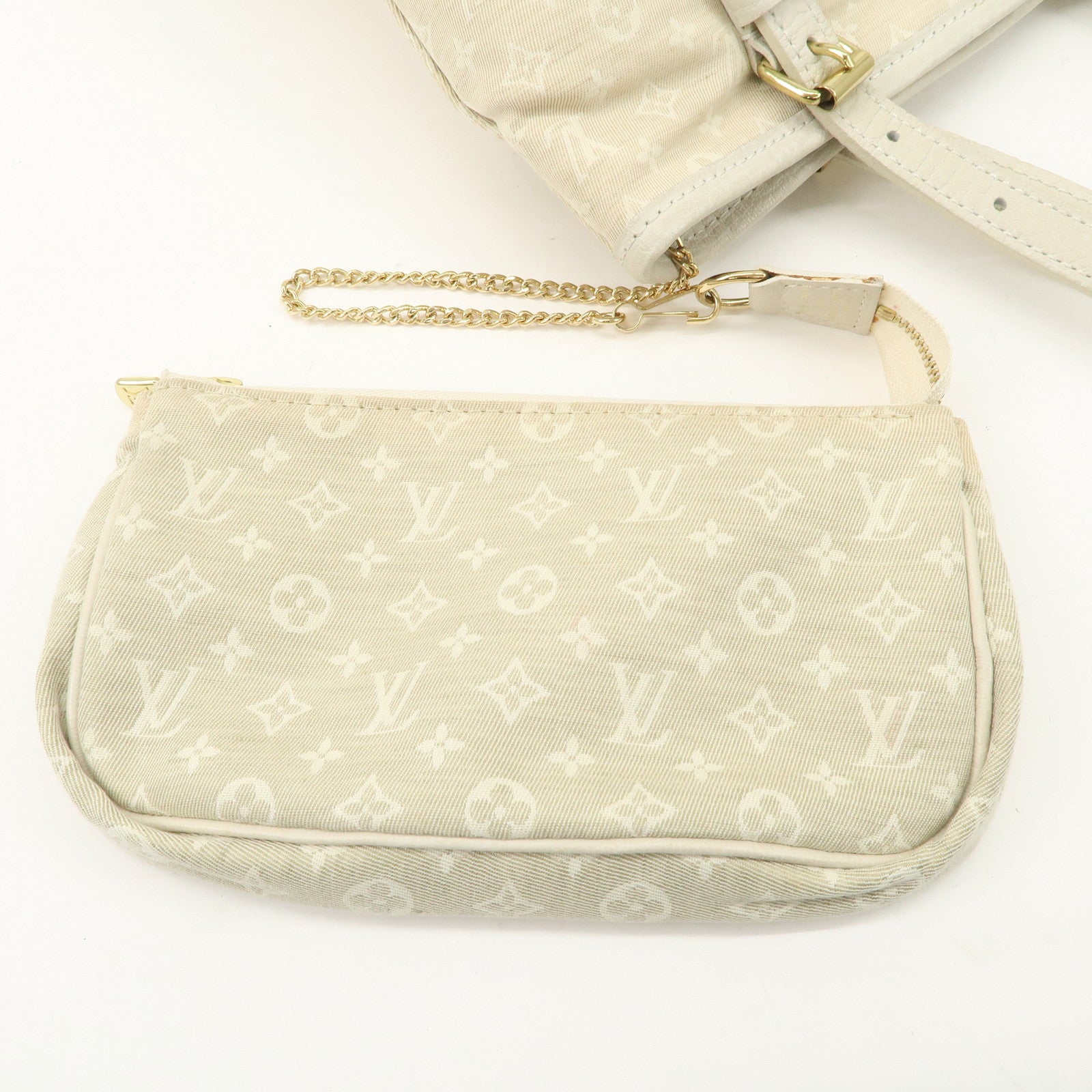 Louis Vuitton Monogram Mini Lin Bucket PM Hand Bag M95316