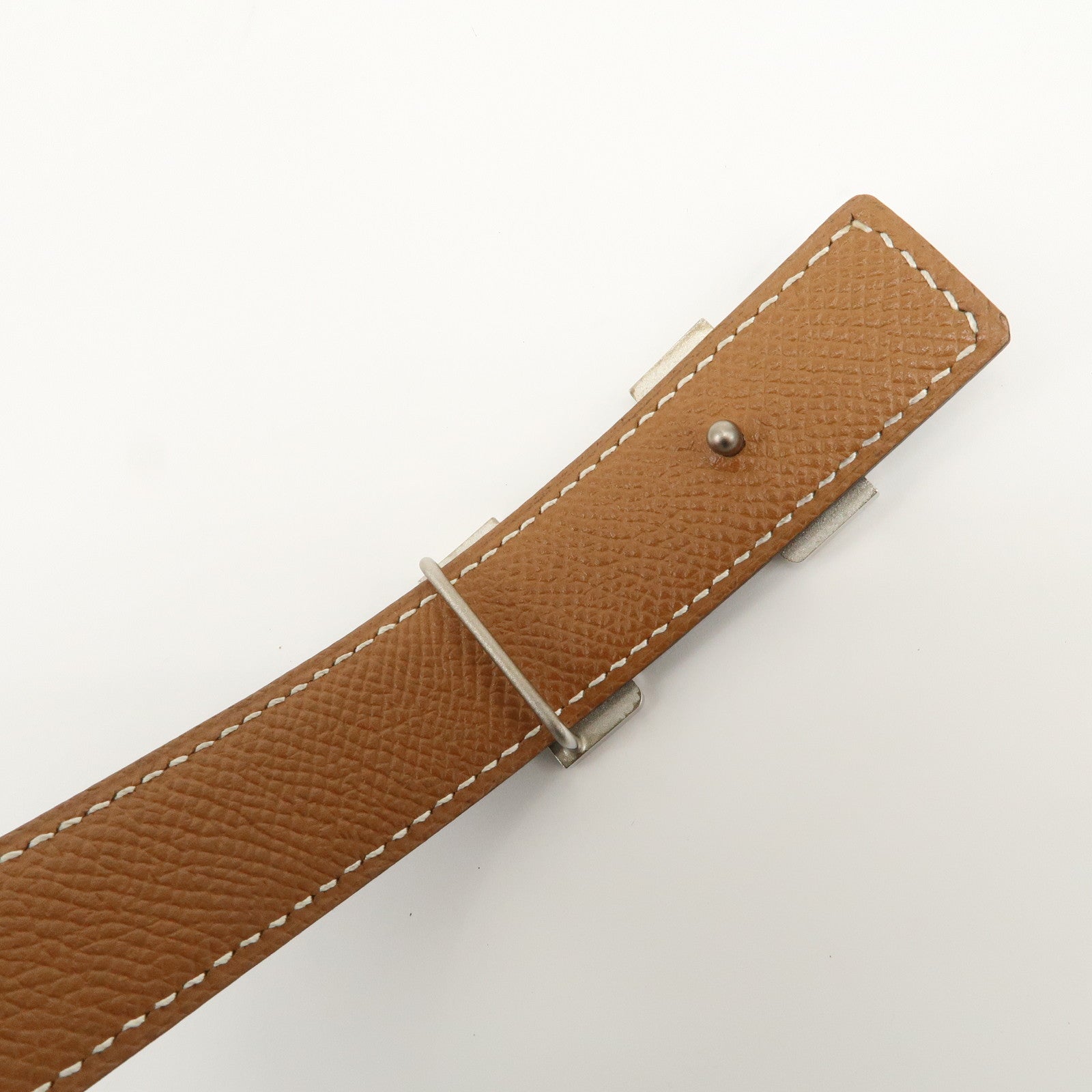 HERMES H Buckle Reversible Constance Belt 65 □D Stamped Black
