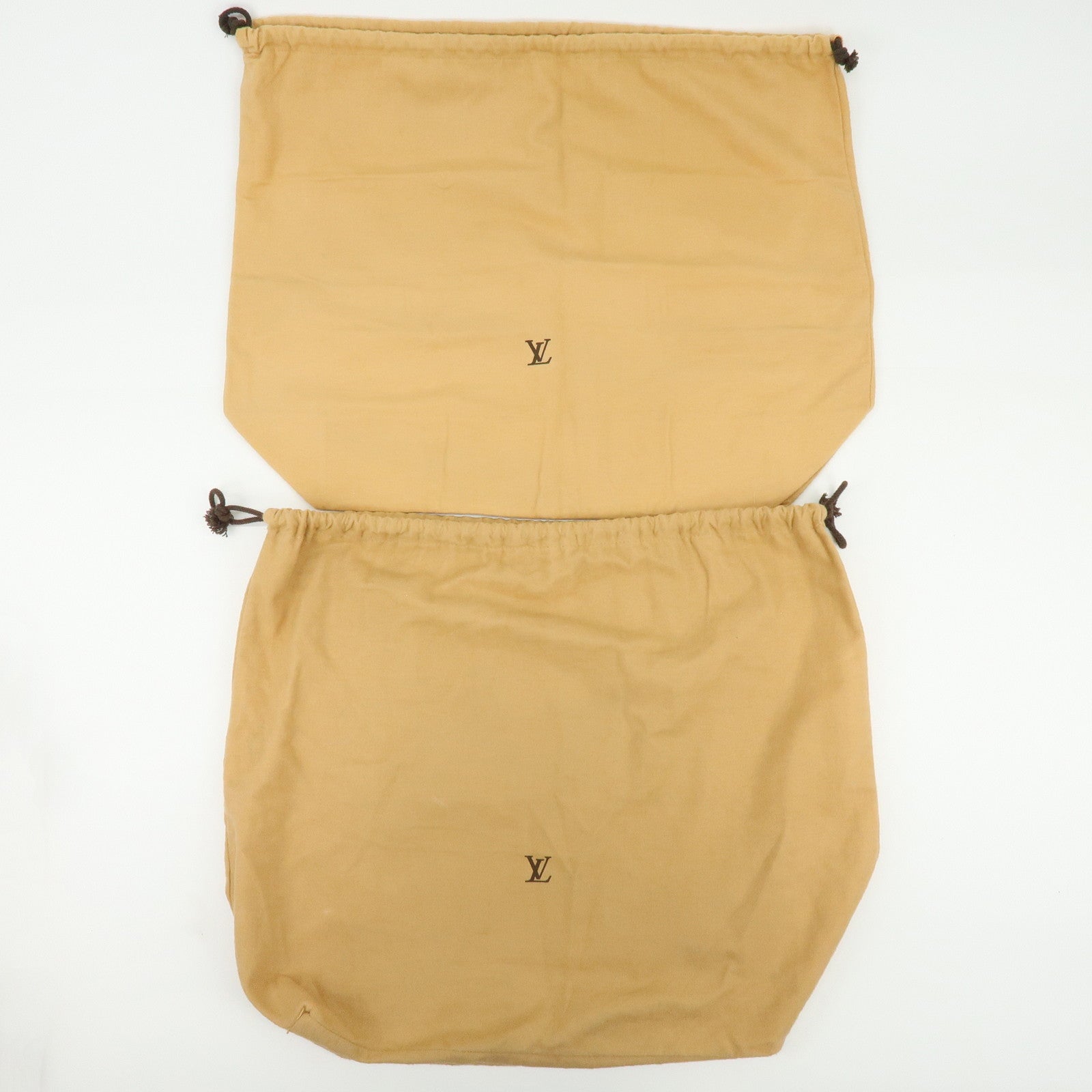 Louis Vuitton Set of 12 Dust Bag Storage Bag Drawstring Style Beige