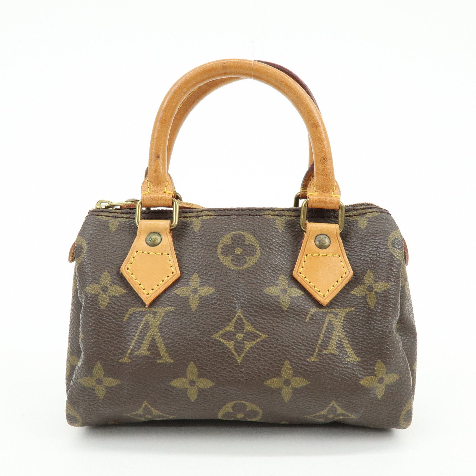 Louis Vuitton Monogram Mini Speedy Hand Bag Brown M41534