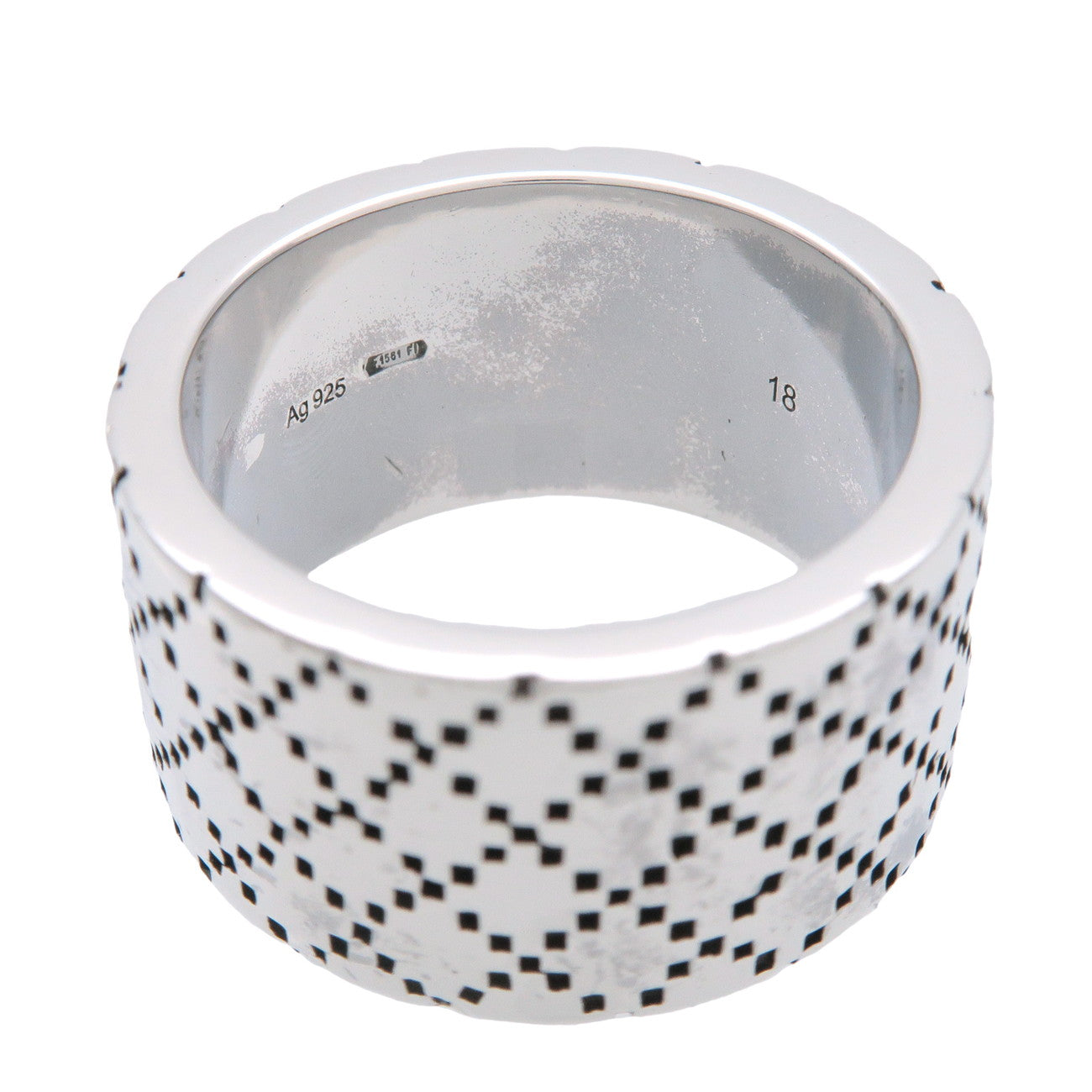 GUCCI Diamante Sherry Ring SV925 Silver #18 US8 EU57 HK17.5