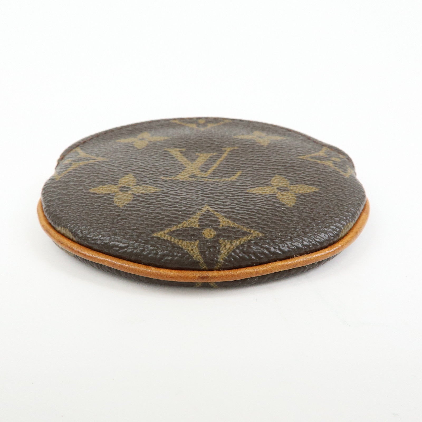 Louis Vuitton Monogram Porte Monnaie Rond Coin Case Brown M61926