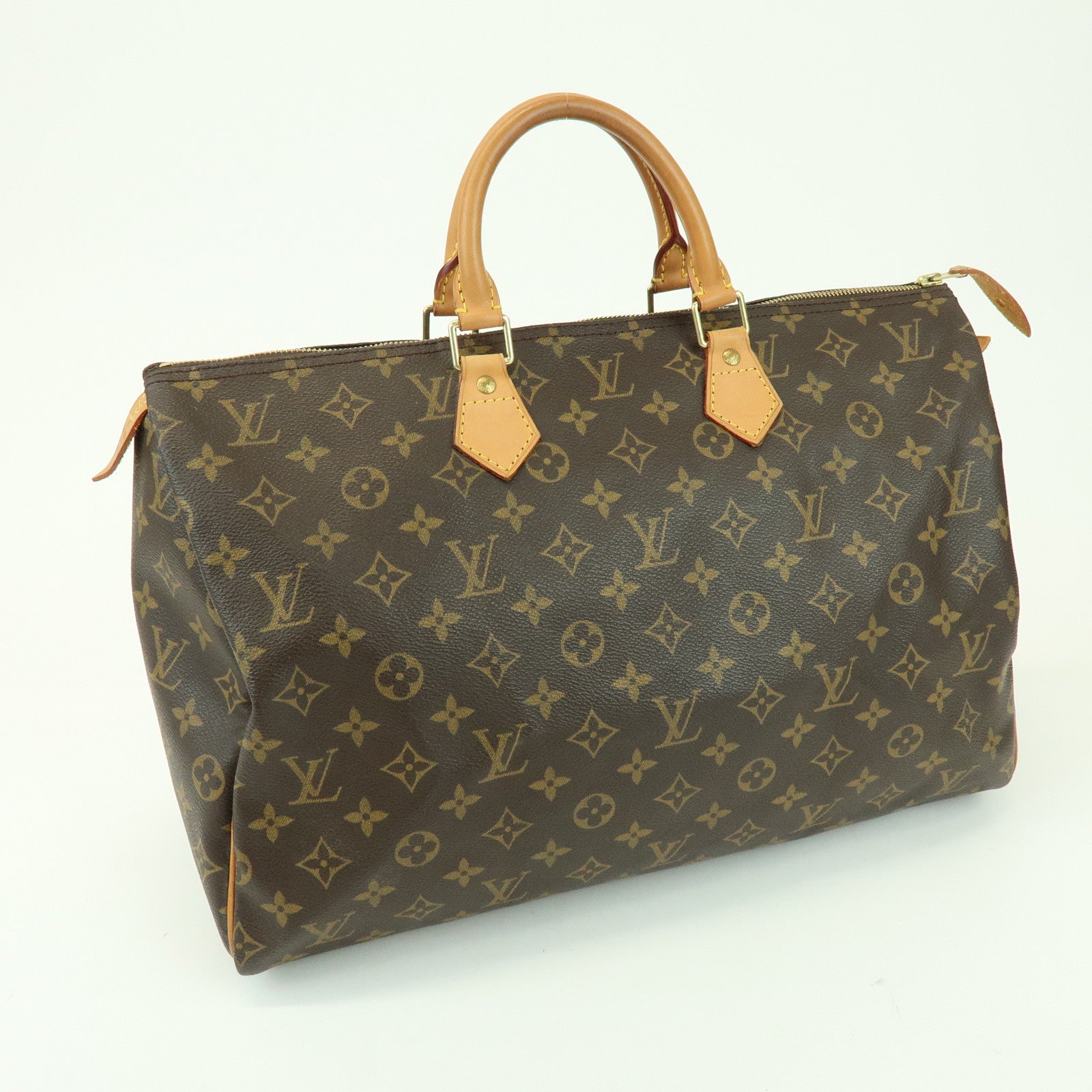 Louis Vuitton Monogram Speedy 40 Hand Bag Boston Bag Brown M41522