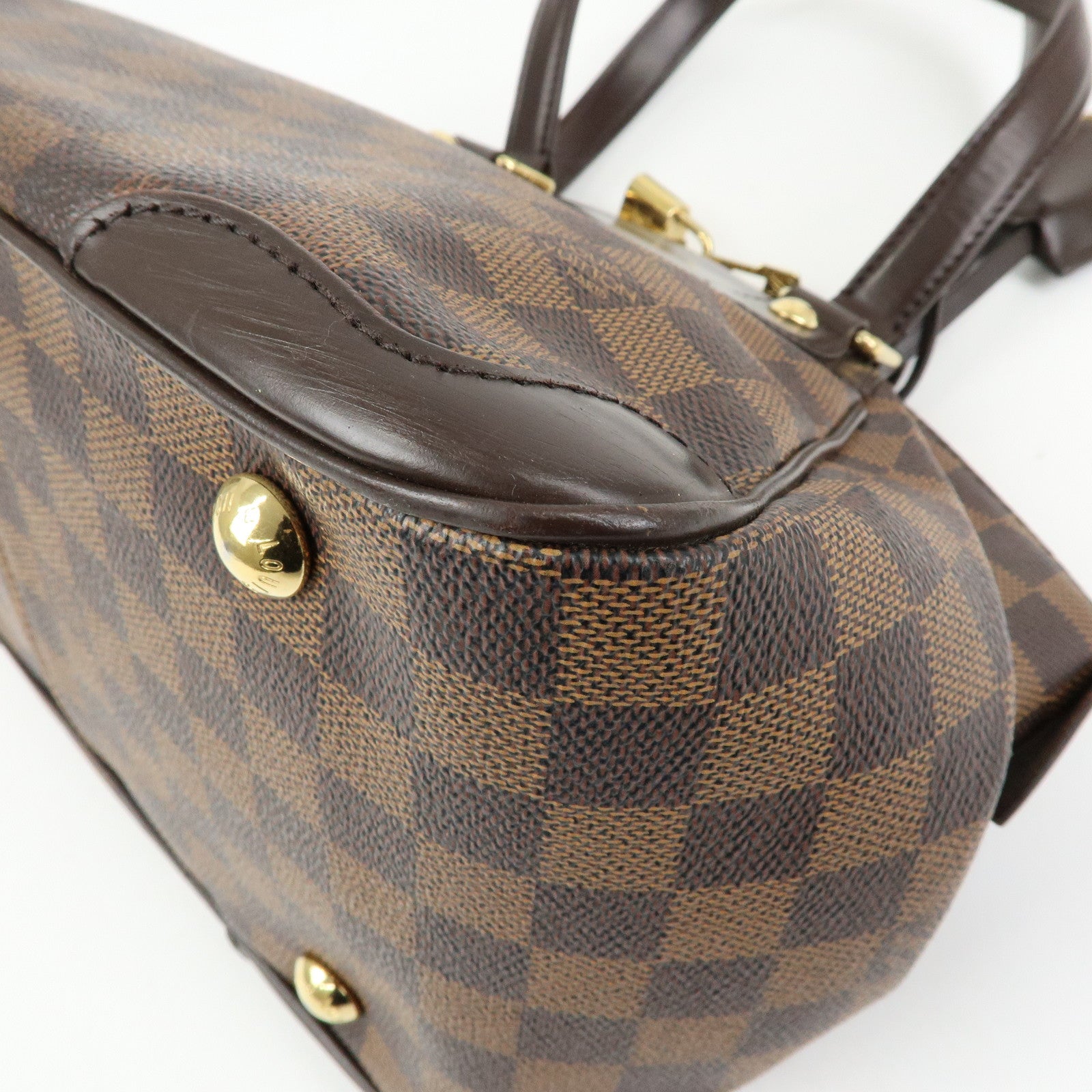 Louis Vuitton Damier Ebene Verona PM Hand Bag Brown N41117