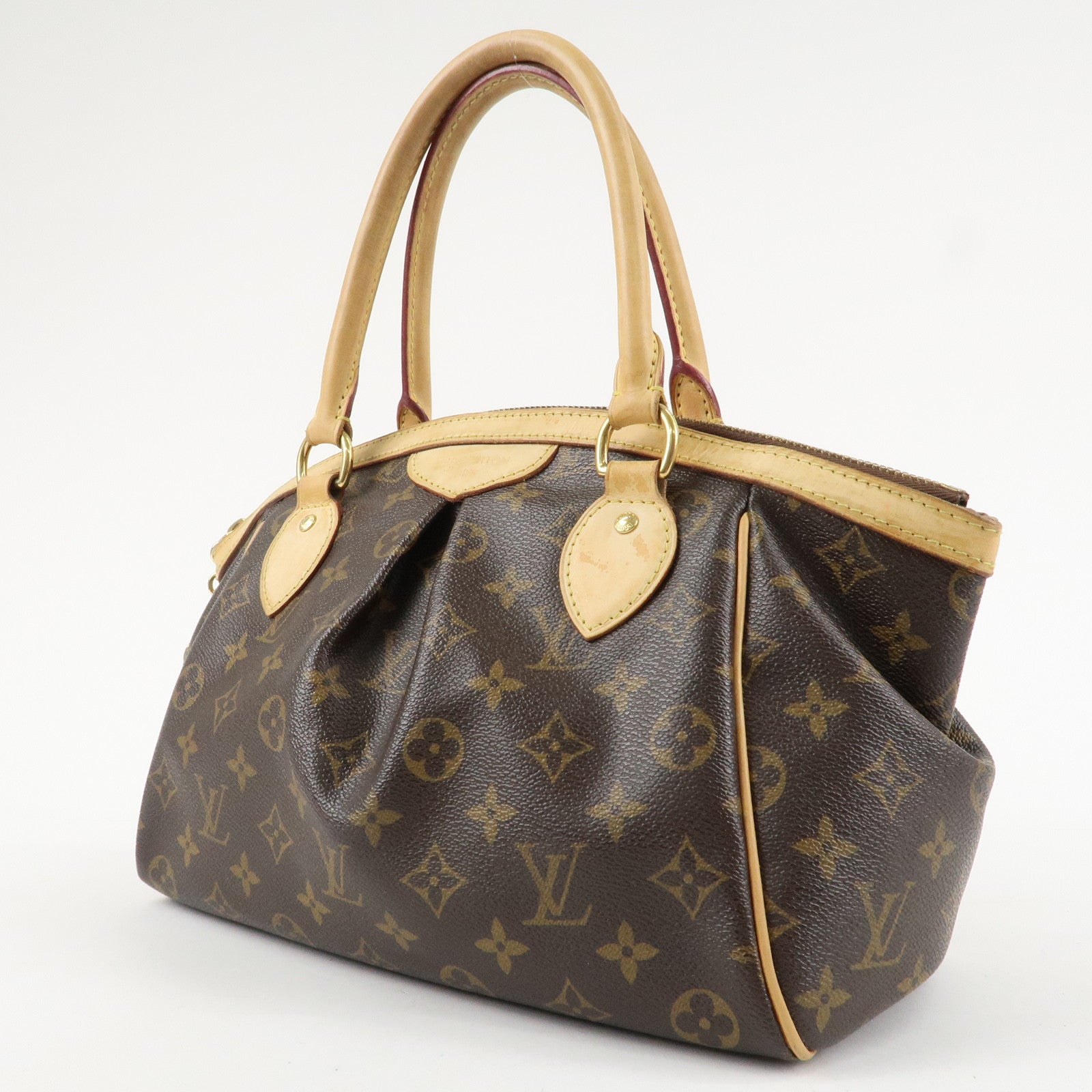 Louis Vuitton Monogram Canvas Tivoli PM Hand Bag Brown M40143 Used