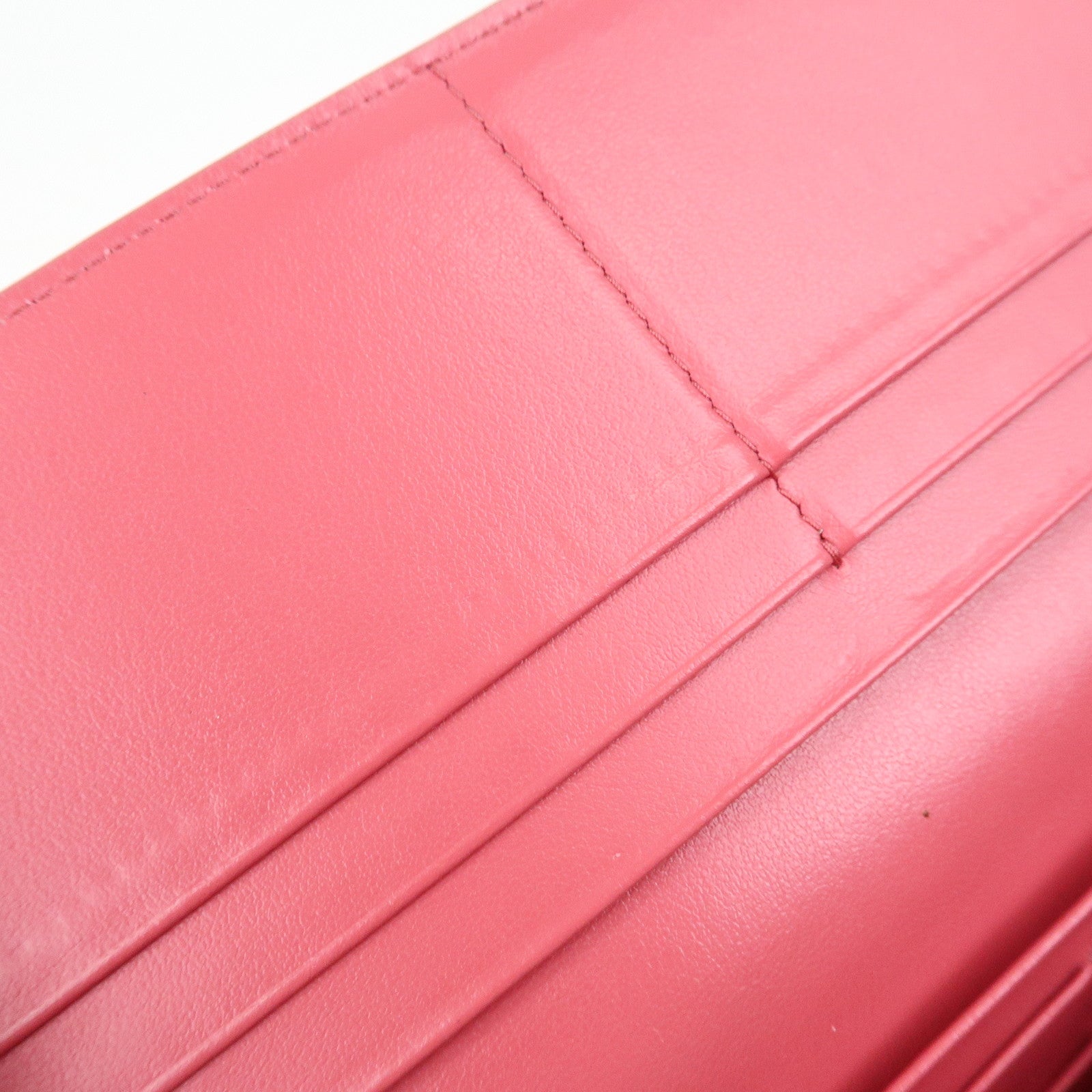 PRADA Saffiano Leather Flap Bi-Fold Long Wallet Pink Beige 1MH132