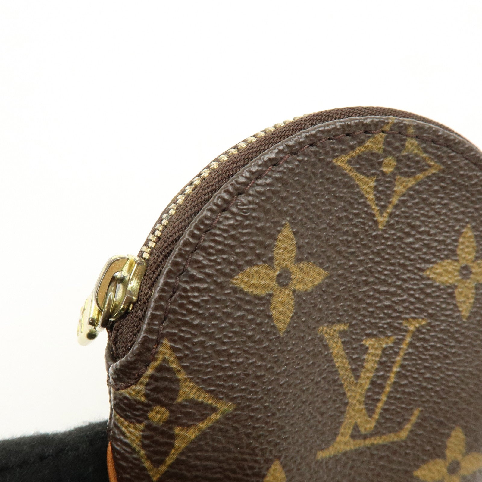 Louis Vuitton Monogram Porte Monnaie Rond Coin Case Brown M61926