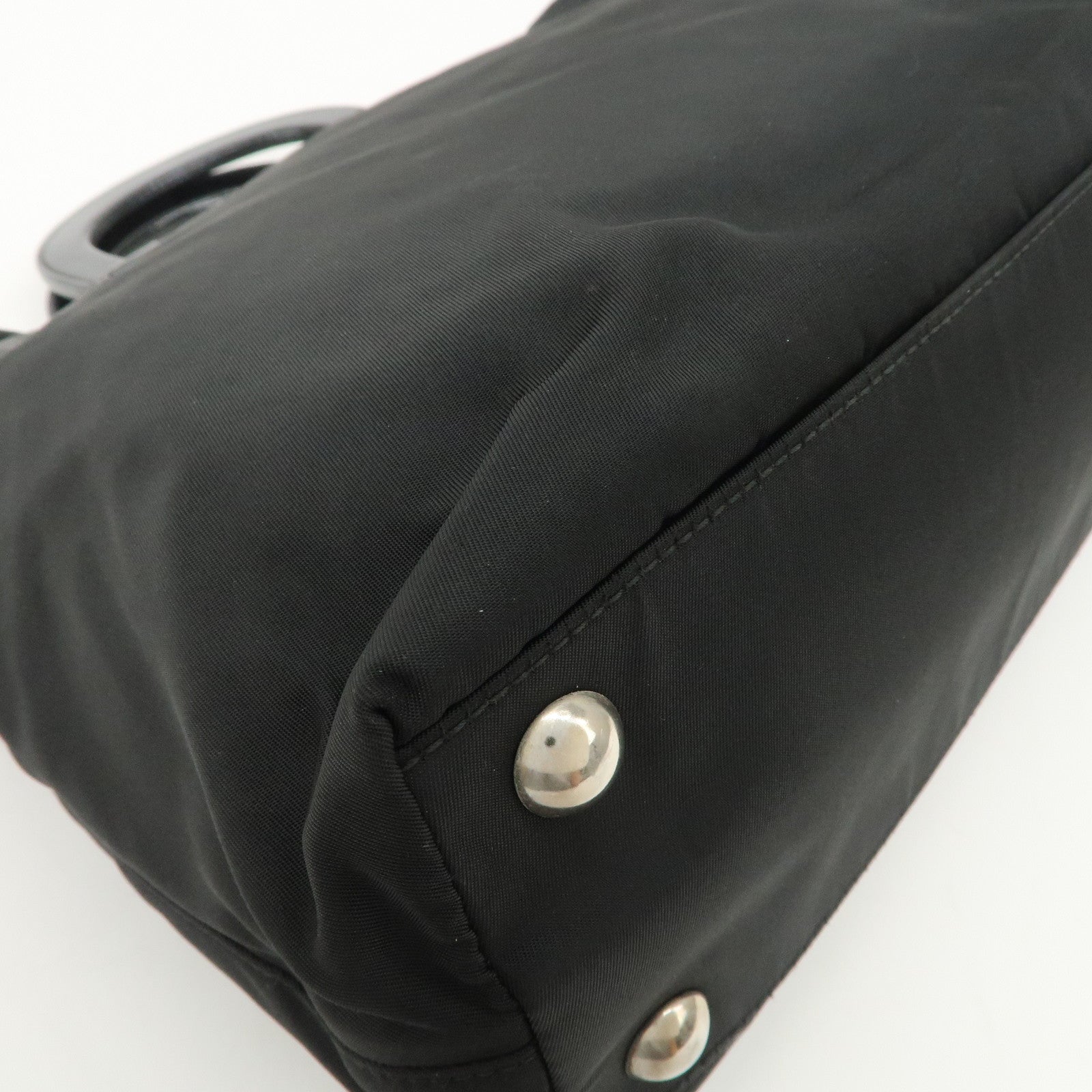 PRADA Nylon Leather 2Way Bag Hand Bag Shoulder Bag Black BR3228