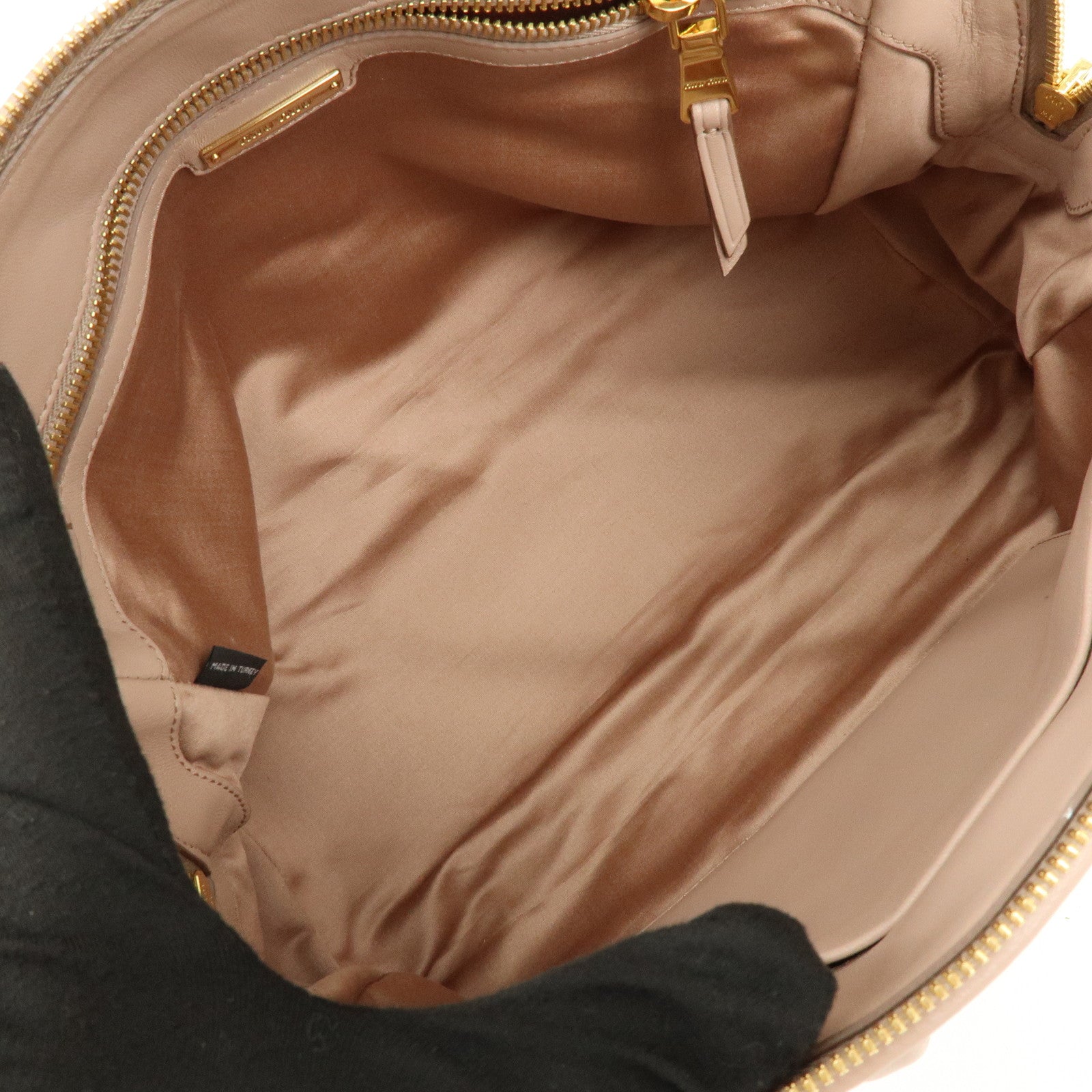 MIU MIU Matelasse Nappa Leather 2Way Hand Shoulder Bag Pink RLN059