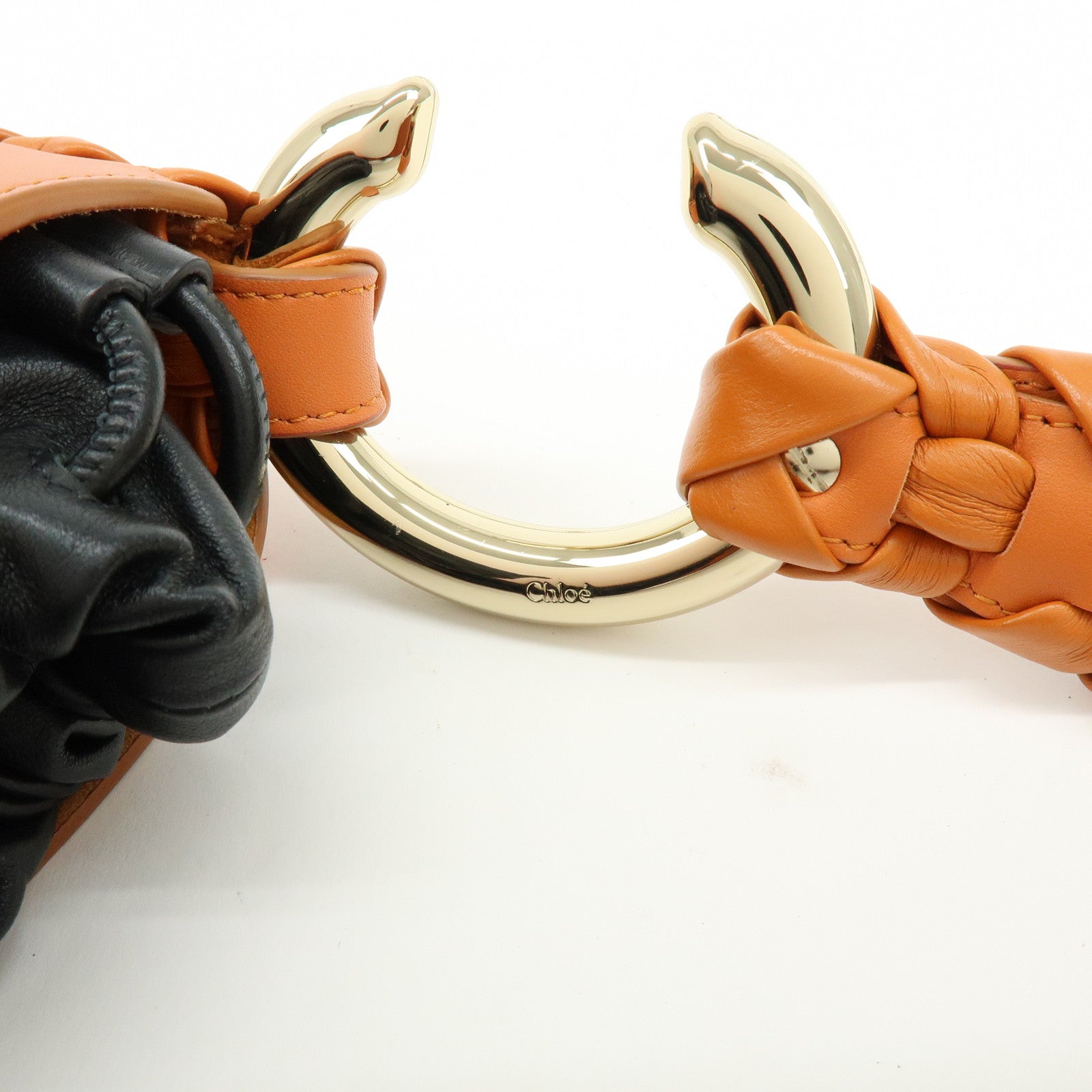 Chloe Mate Leather Shoulder Bag Crossbody Bag Orange