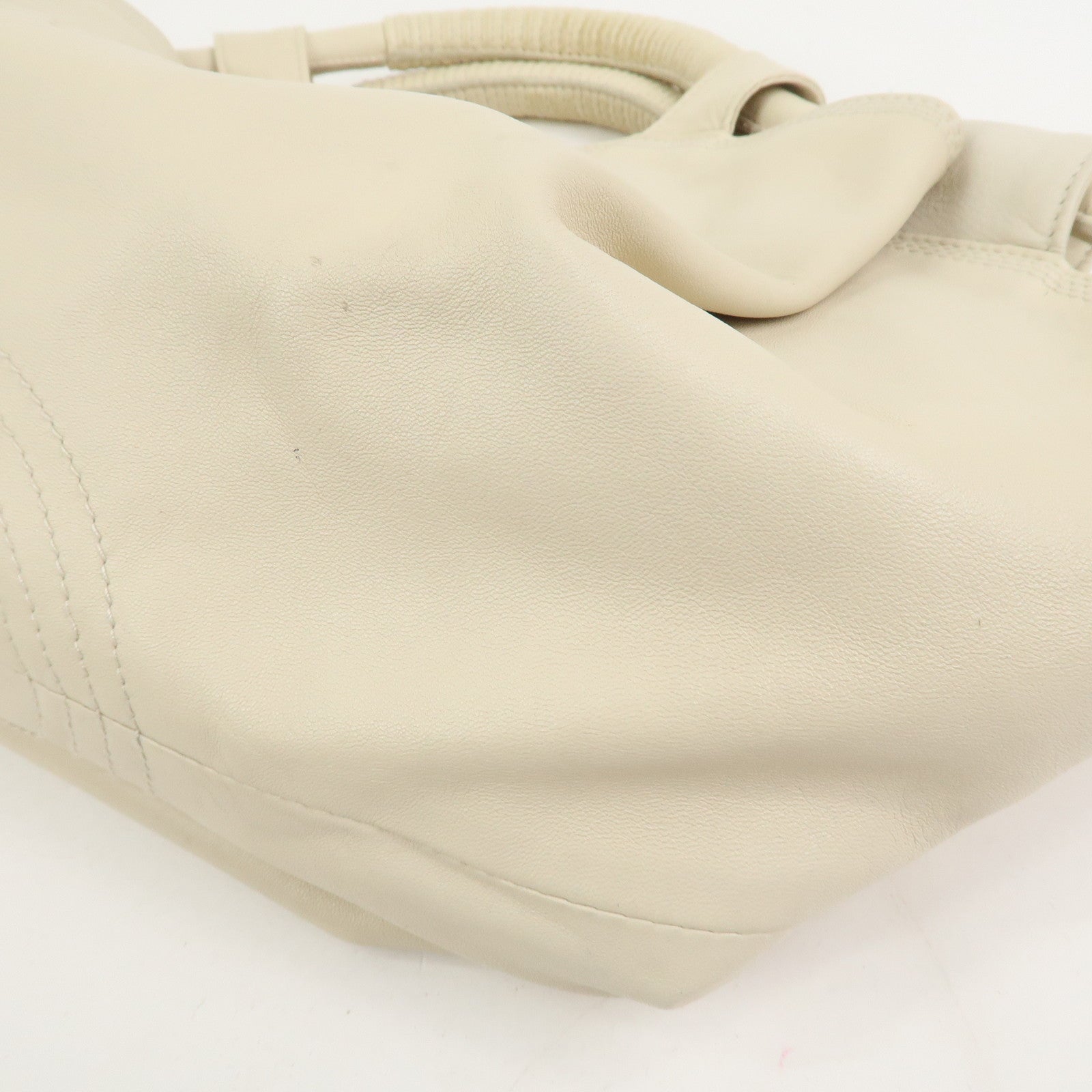 LOEWE Anagram Logo Nappa Aire Leather Hand Bag Ivory