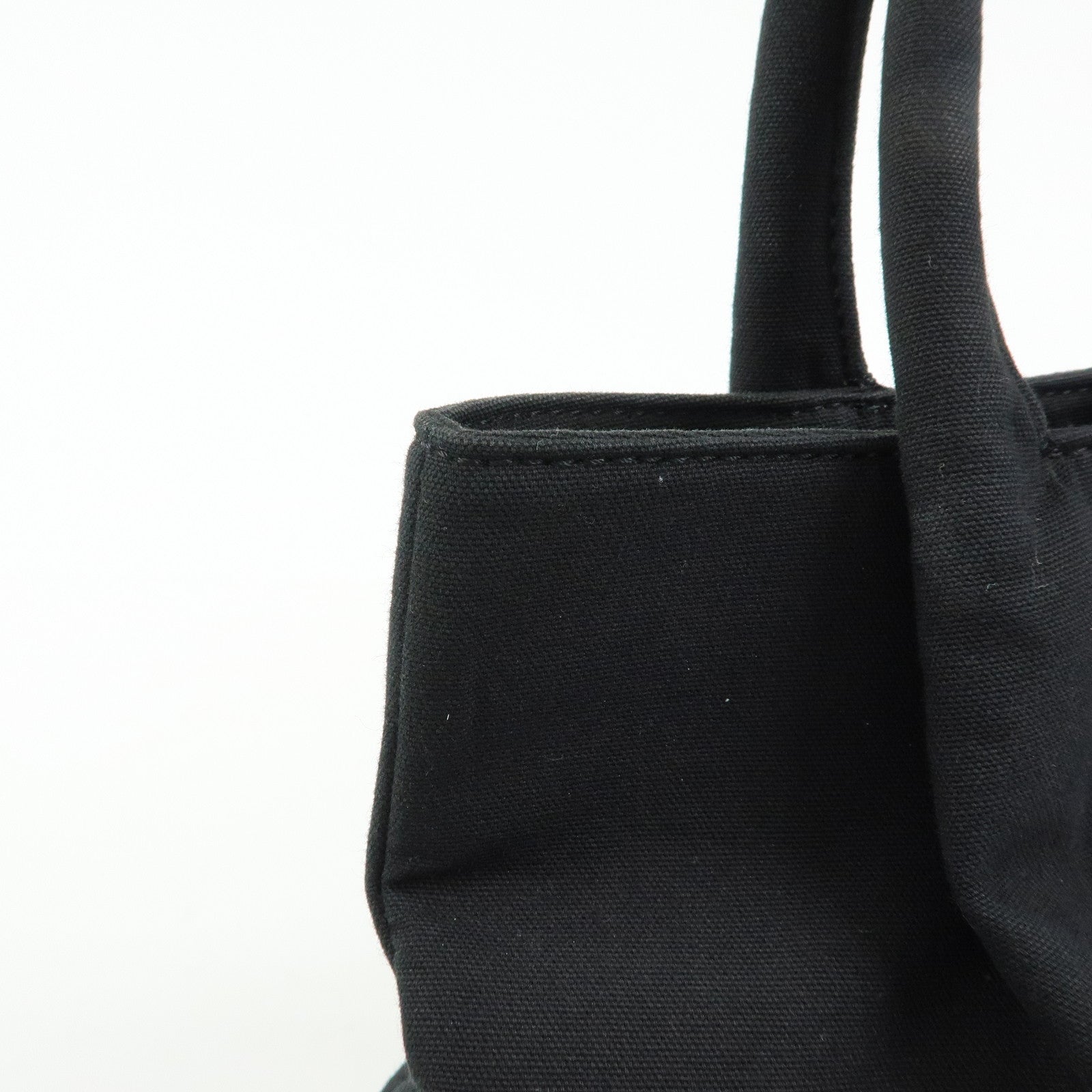 BURBERRY Canvas Leather Tote Bag Hand Bag Plaid Black