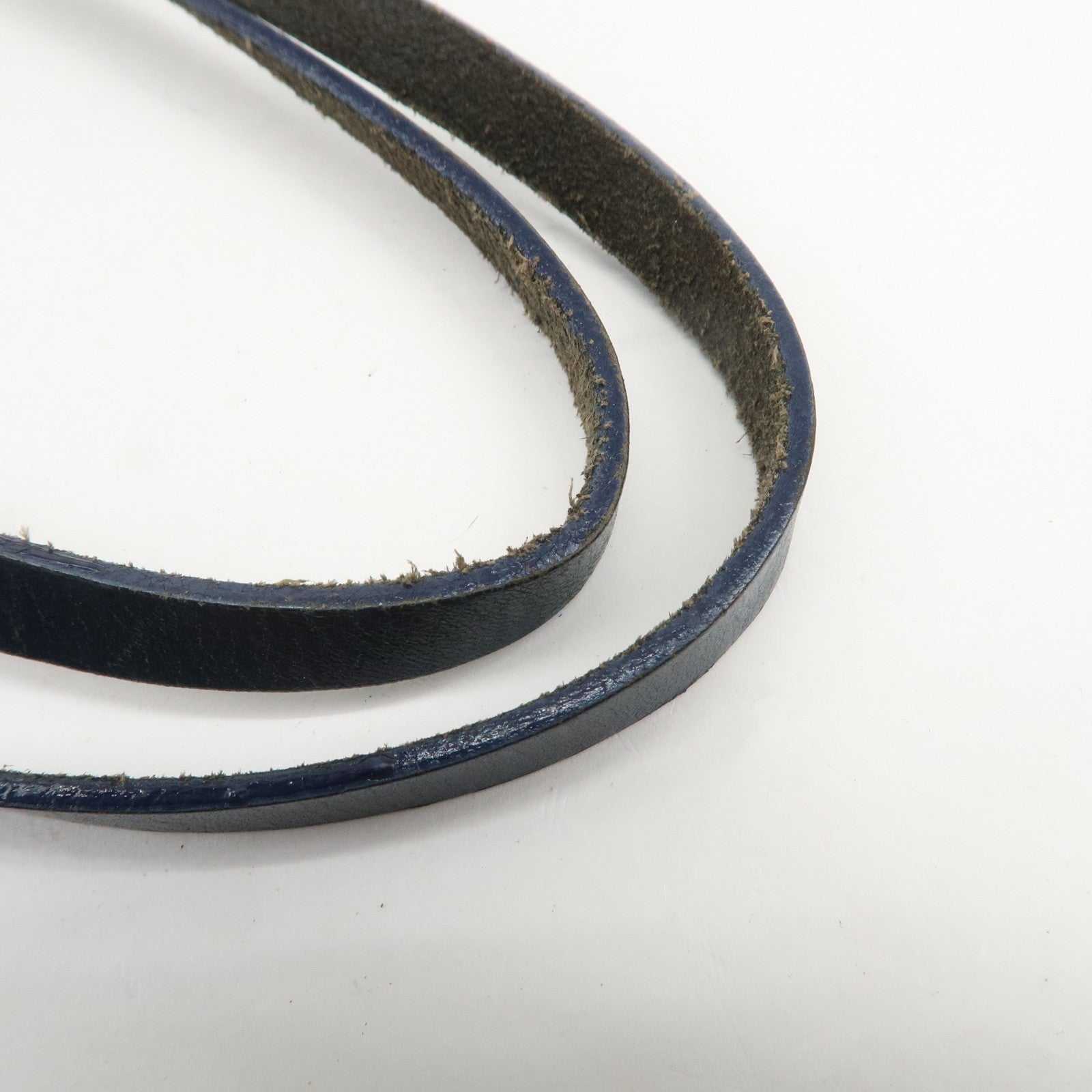 FENDI Logo Wool Leather Hand Bag Shoulder Bag Ivory Navy 26731