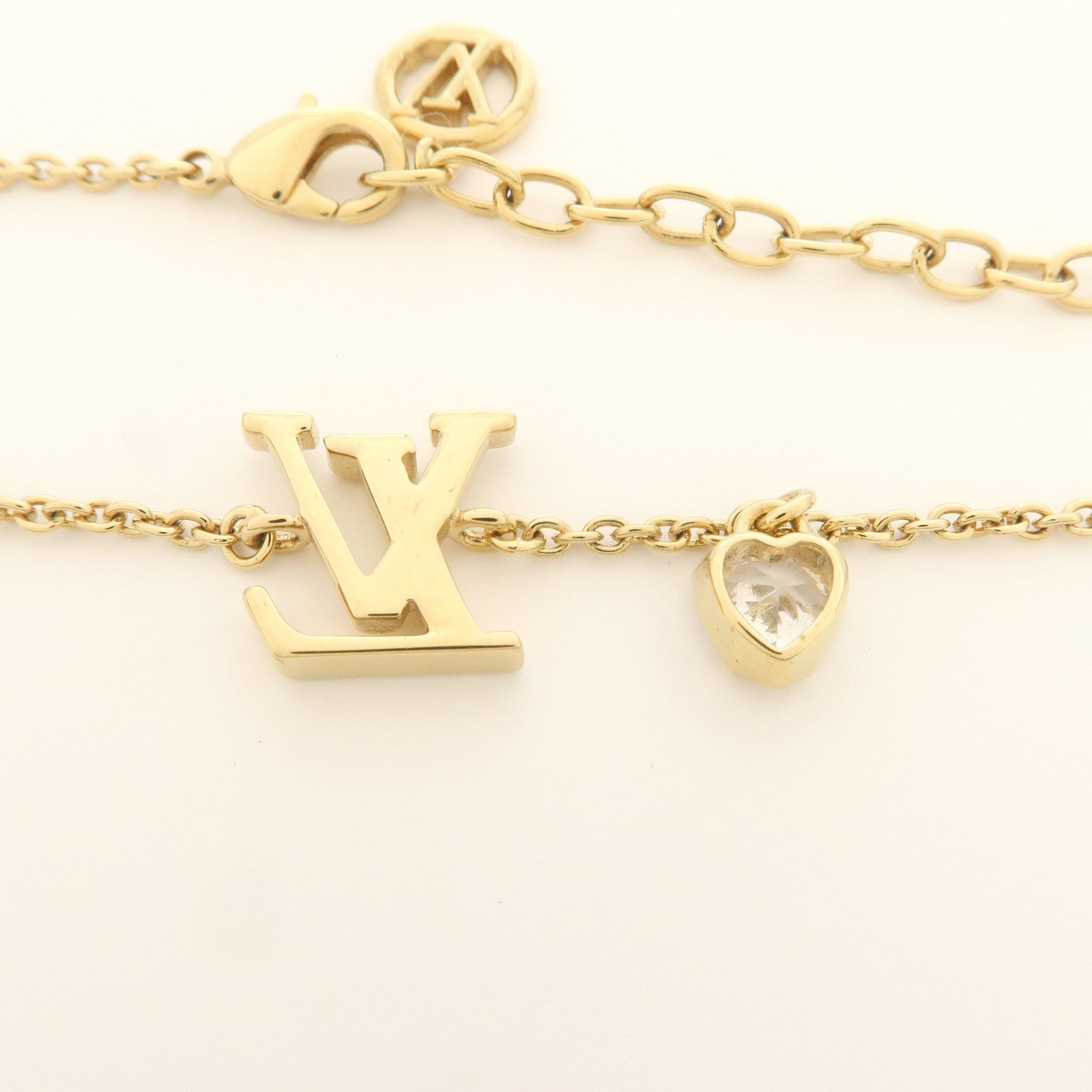 Louis Vuitton LV Bracelet Metal Strass Bracelet Gold M1342A
