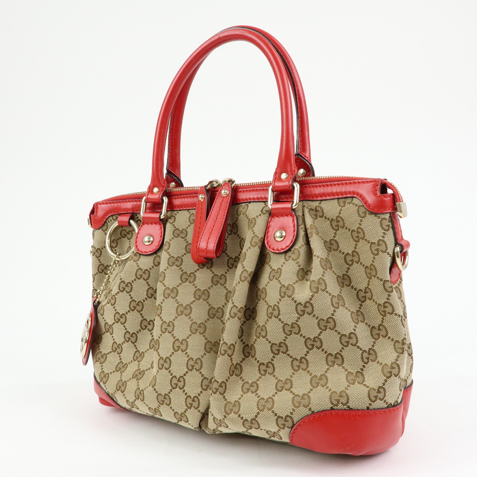 GUCCI Sukey Interlocking G GG Canvas Leather 2Way Bag 247902