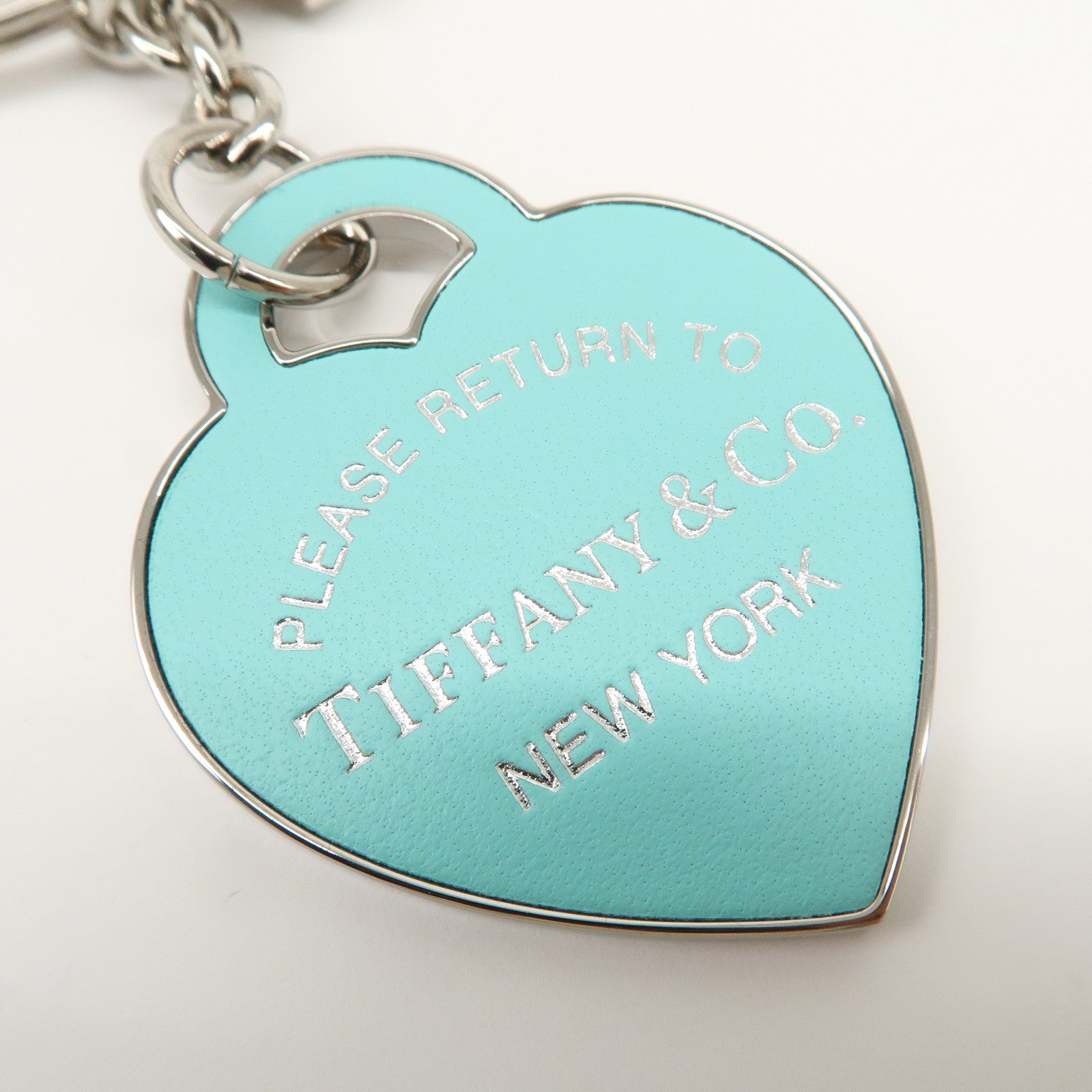 Tiffany & Co Return to Tiffany Heart Key Chain Key Ring Light BLue